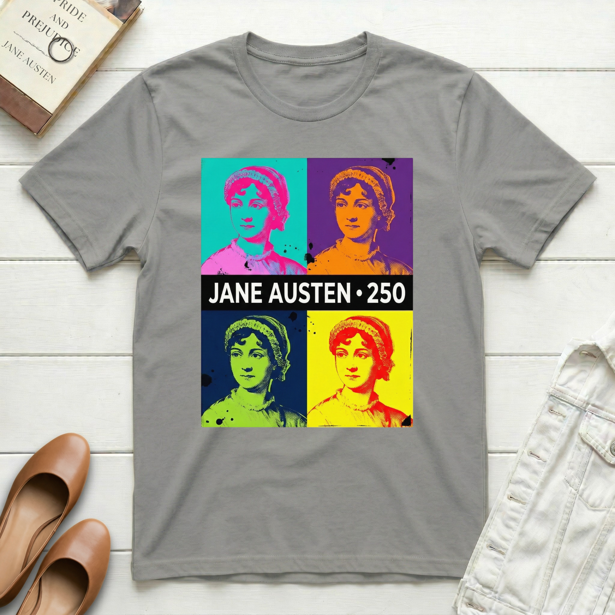Jane Austen 250 Pop Art T-Shirt