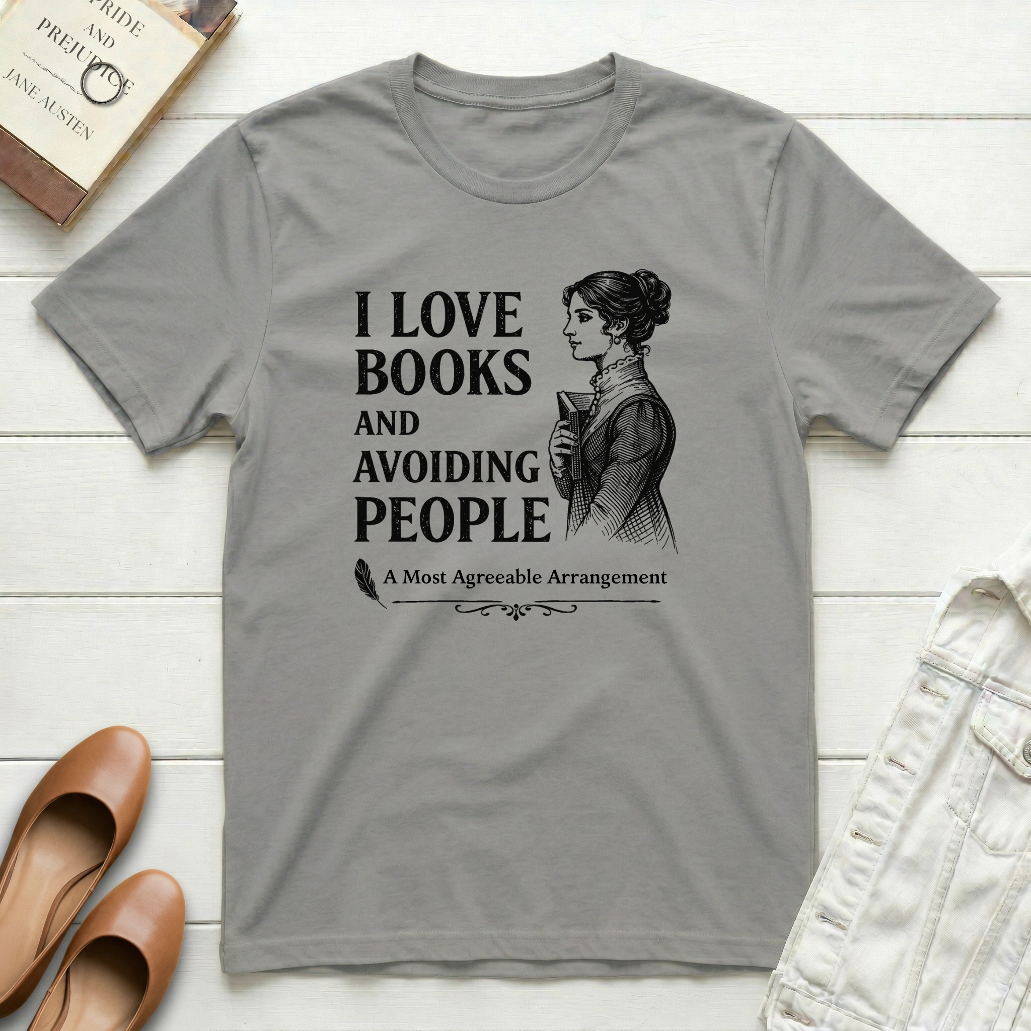 I Love Books and Avoiding People T-Shirt