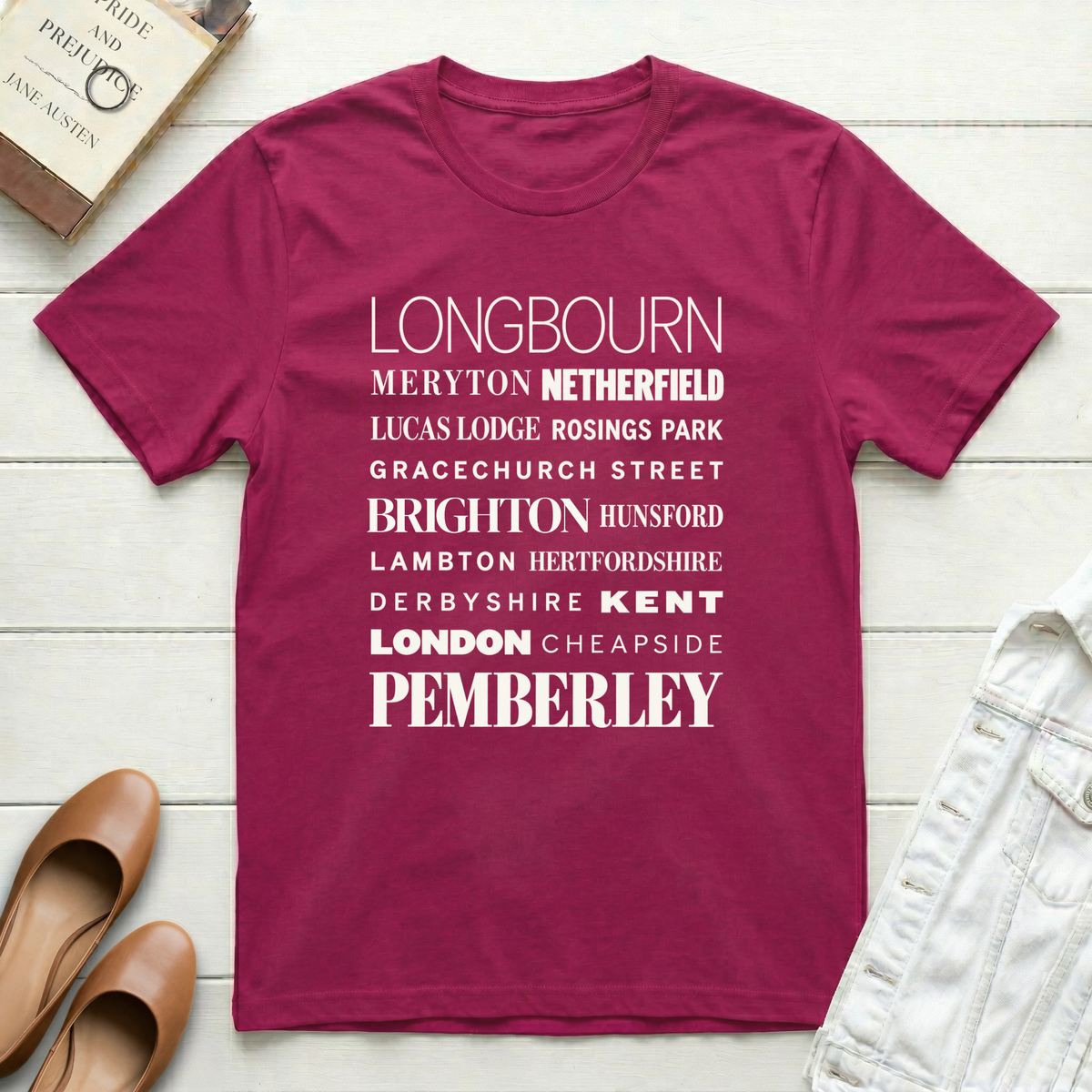 Pride & Prejudice Places T-Shirt