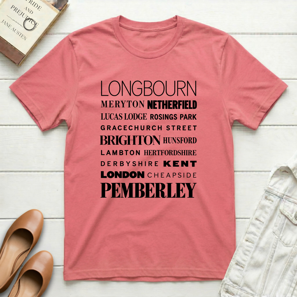 Pride & Prejudice Places T-Shirt