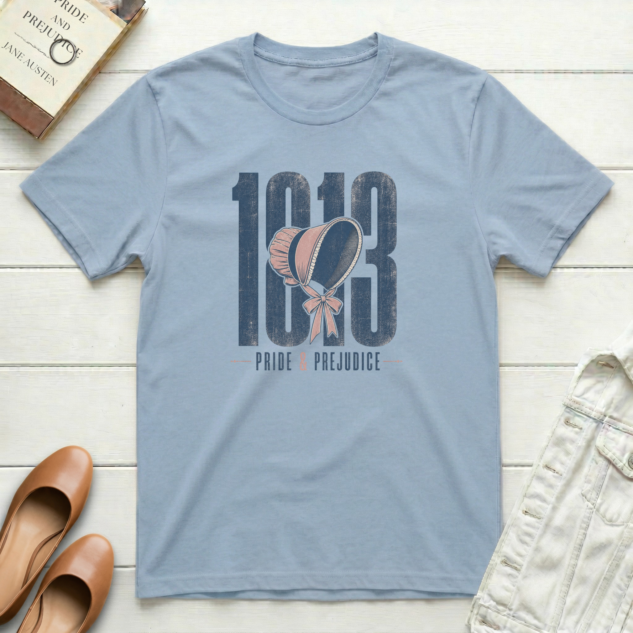 1813 Pride & Prejudice Bonnet T-Shirt