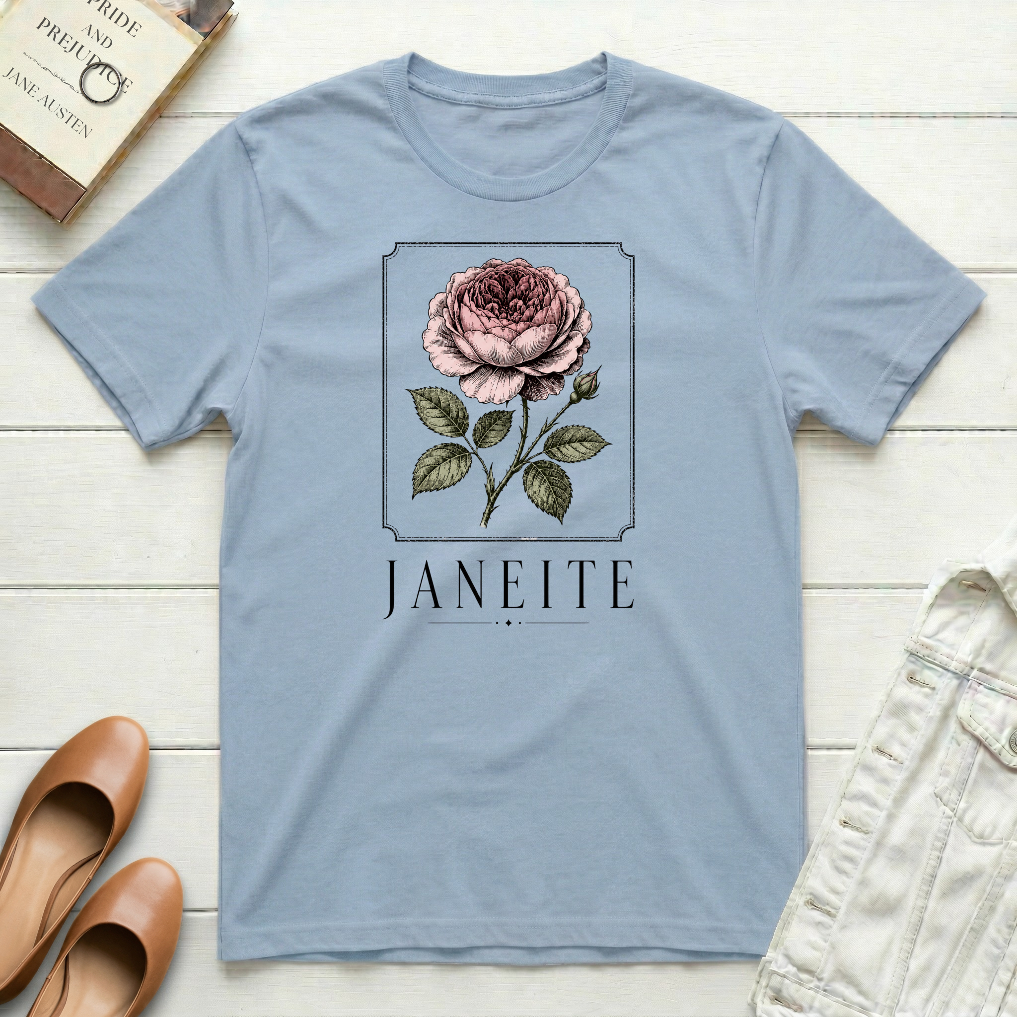 Janeite with Peony T-Shirt