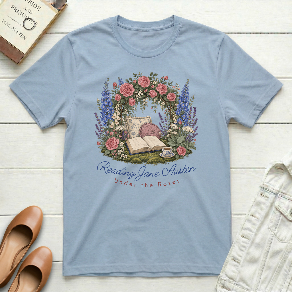 Reading Jane Under Roses T-Shirt