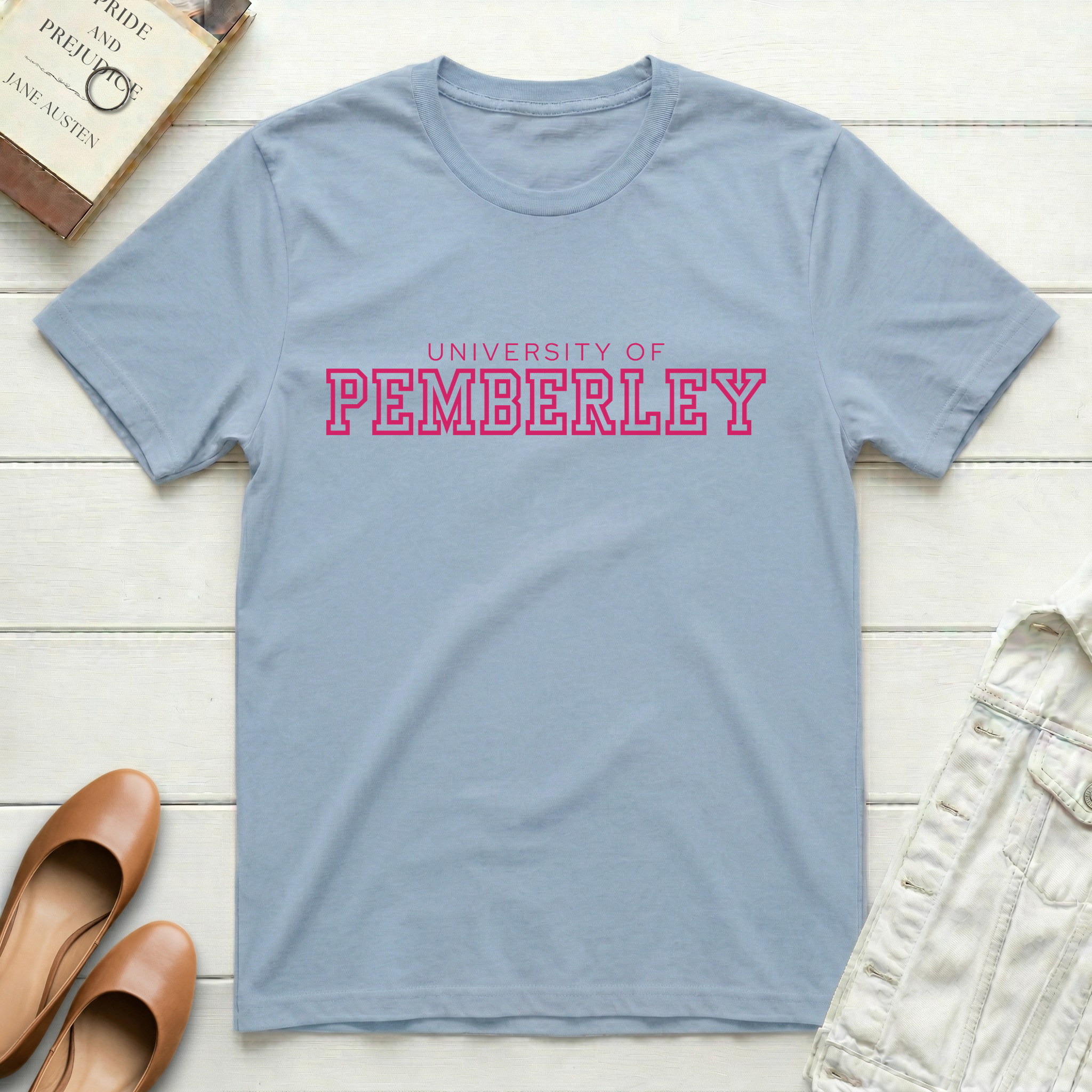 Pemberley University Outlined T‑Shirt