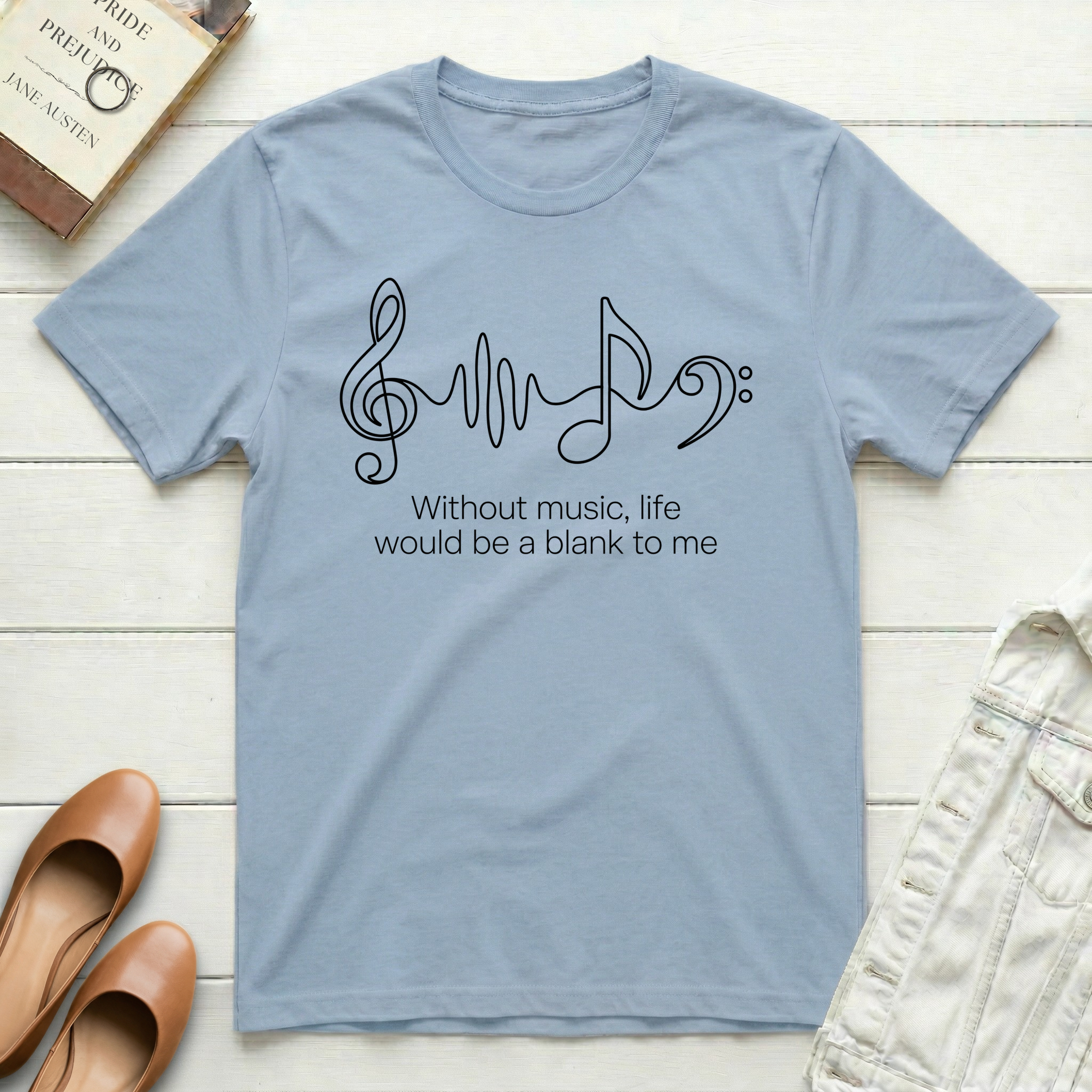 Without Music Treble Clef T-Shirt