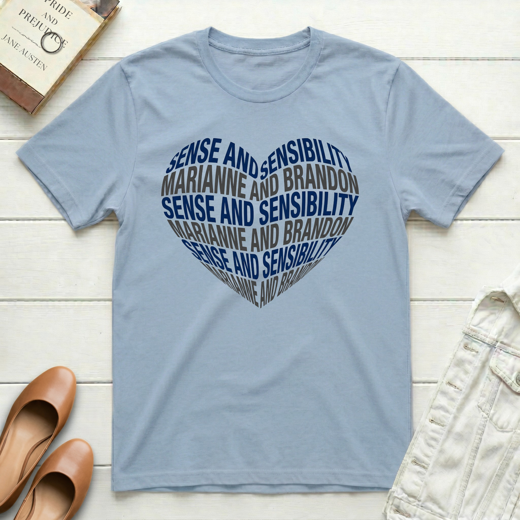 Sense and Sensibility Heart T-Shirt