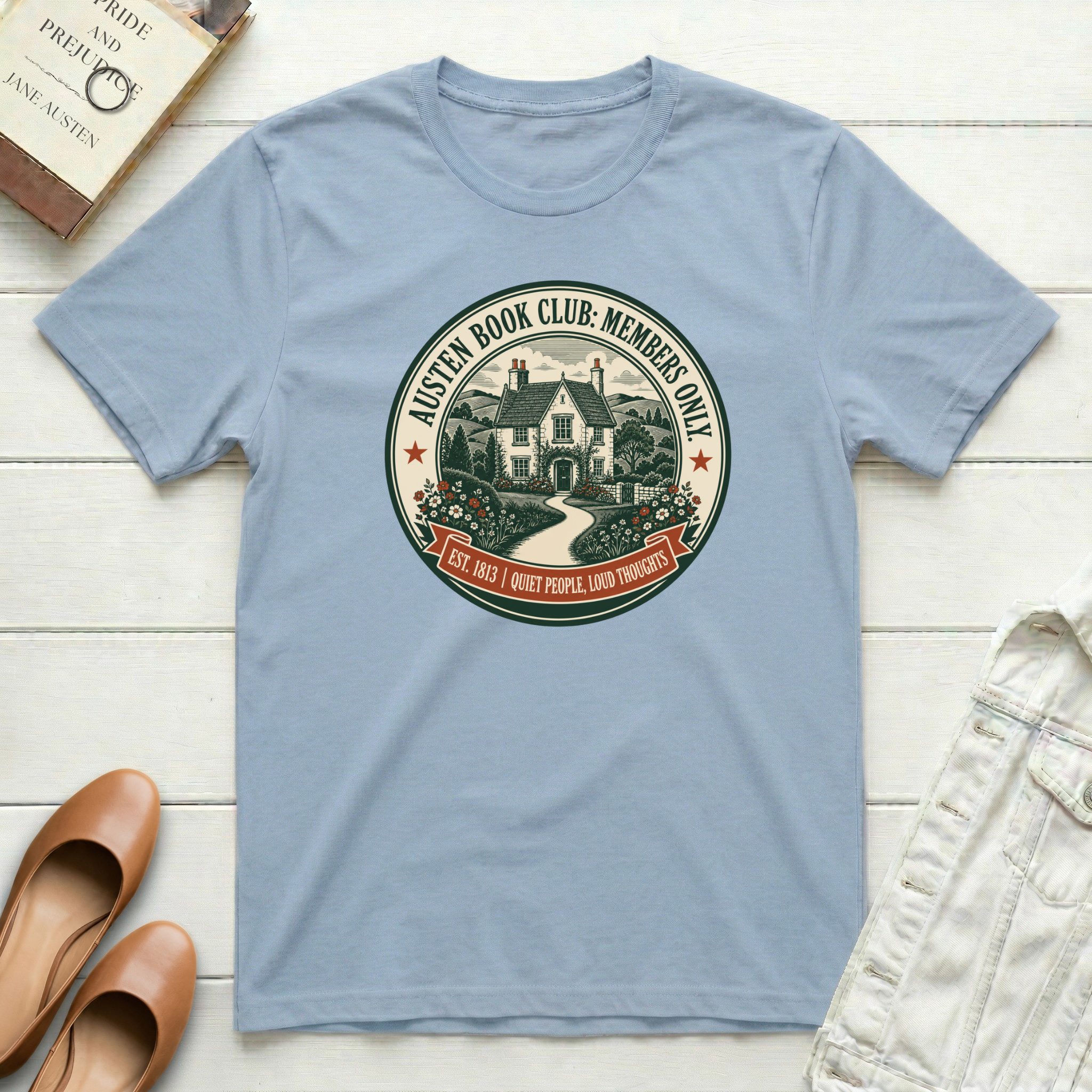 Austen Book Club Cottage T-Shirt