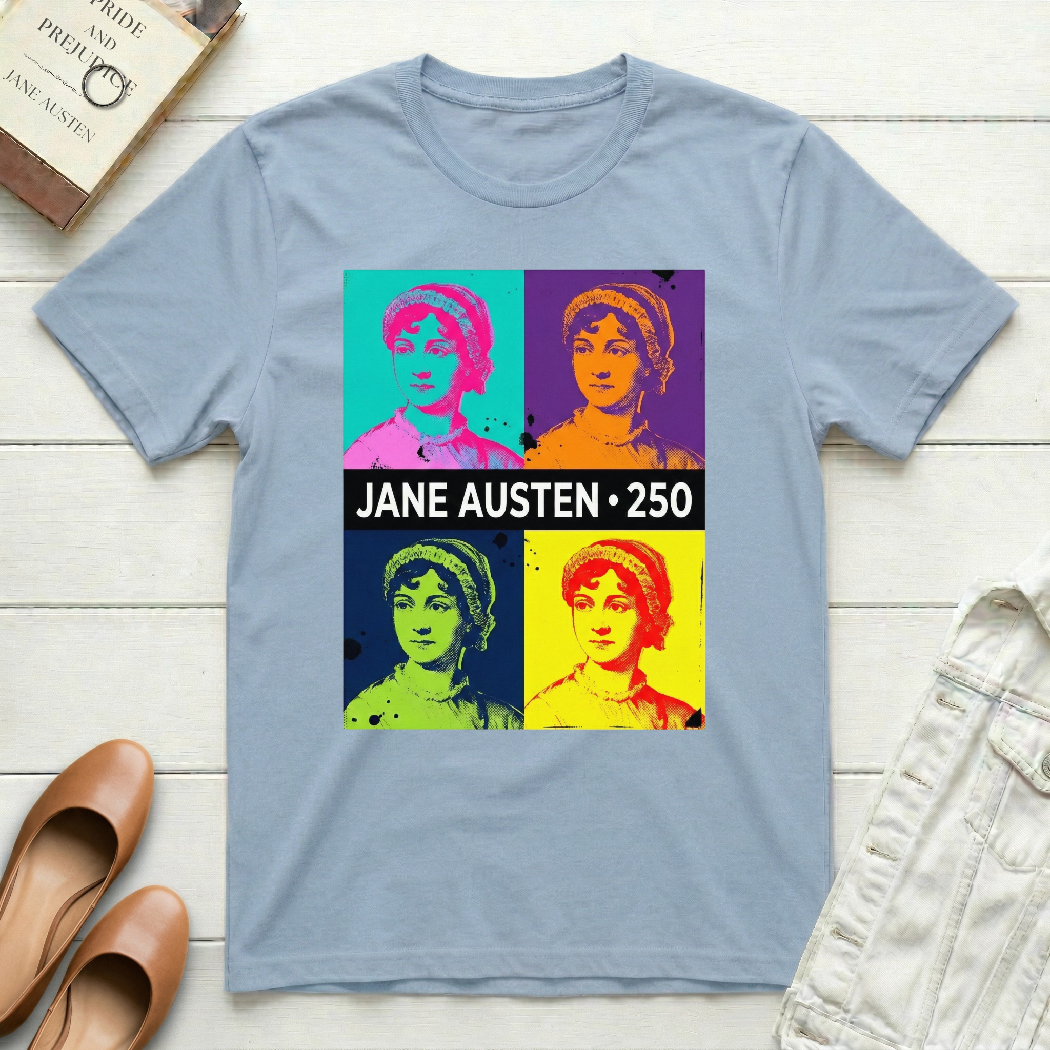 Jane Austen 250 Pop Art T-Shirt