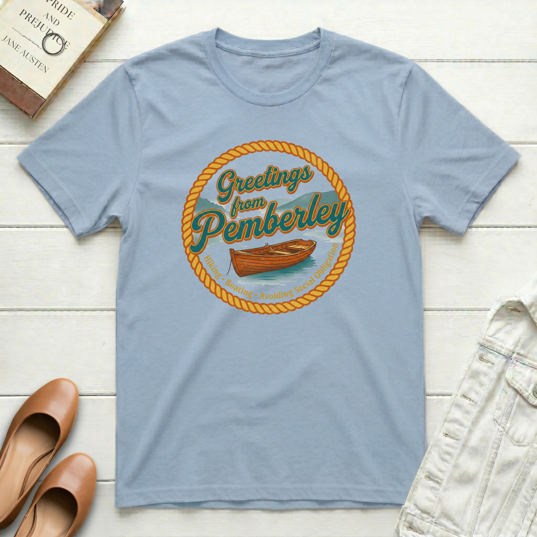 Greetings from Pemberley Hiking T-Shirt