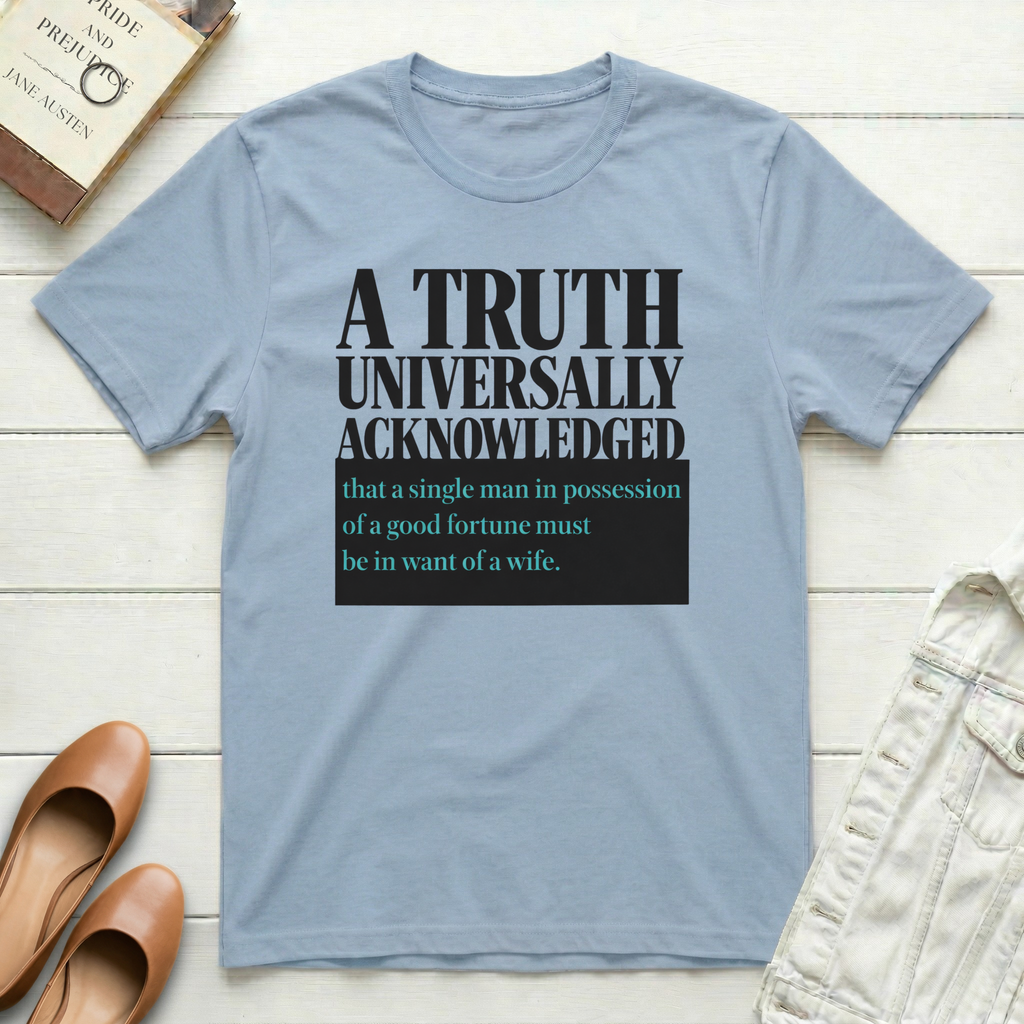 Truth Universally Acknowledged Book Cover T-Shirt