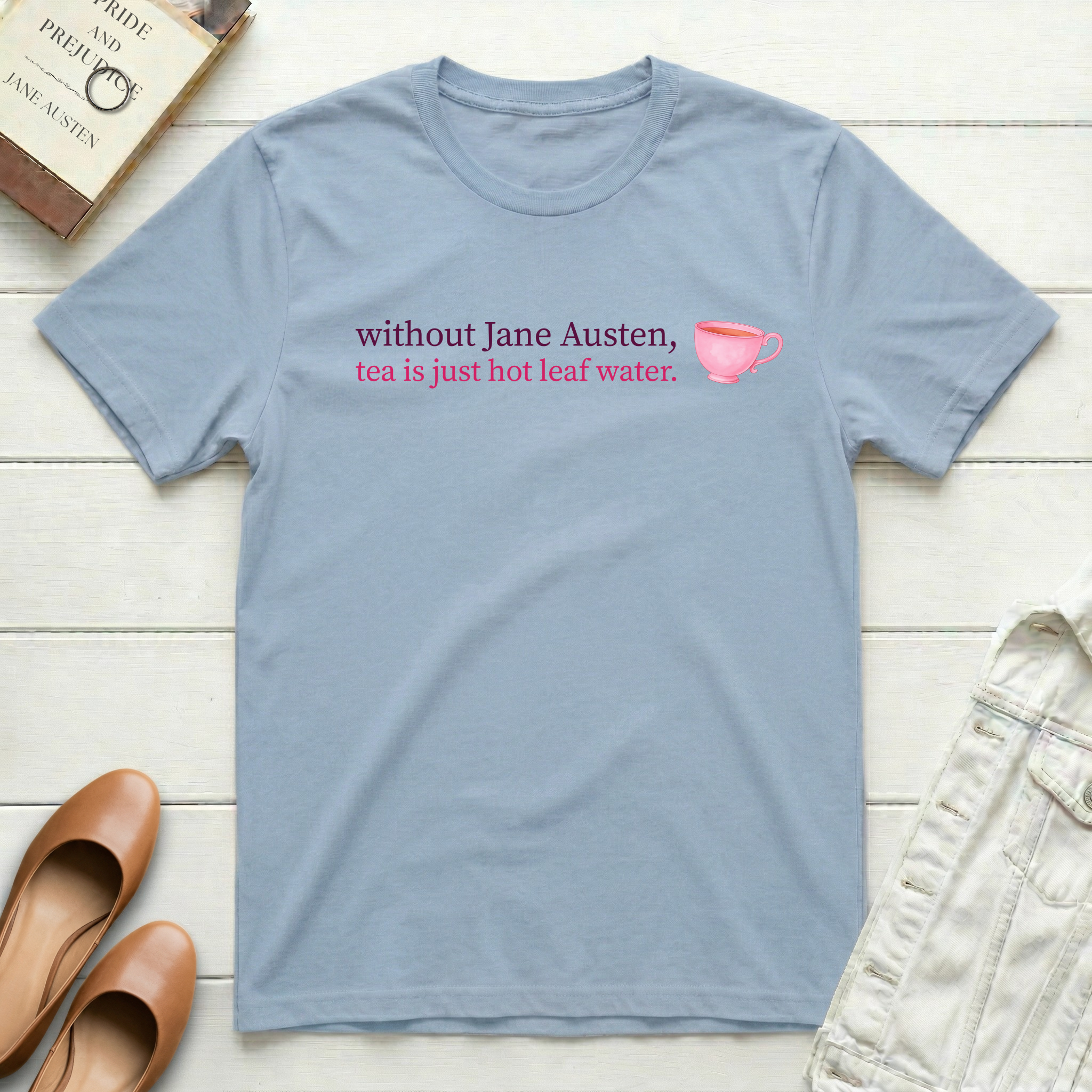 Without Jane, Tea's Leaf Water T-Shirt