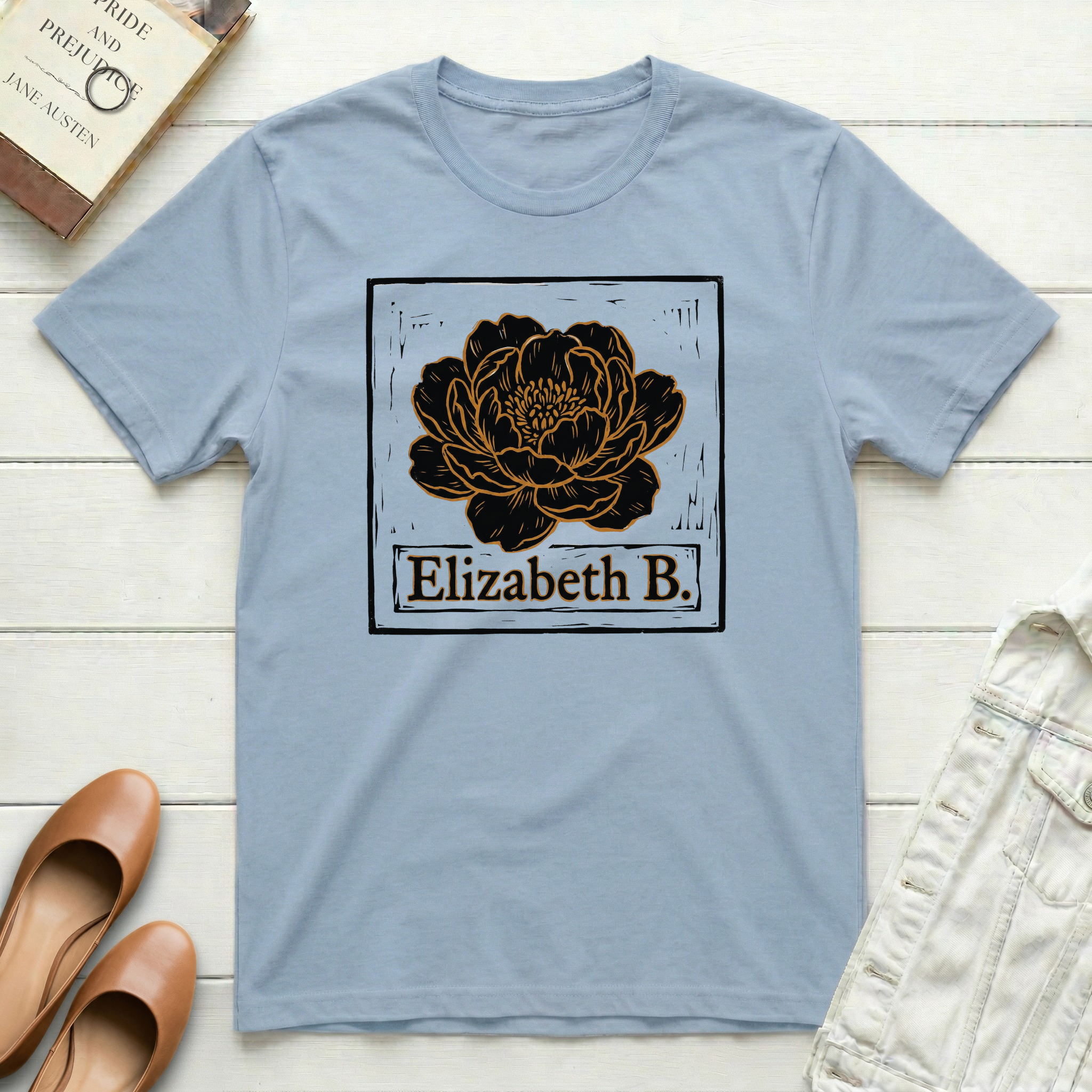 Elizabeth B. Flower Nameplate T-Shirt