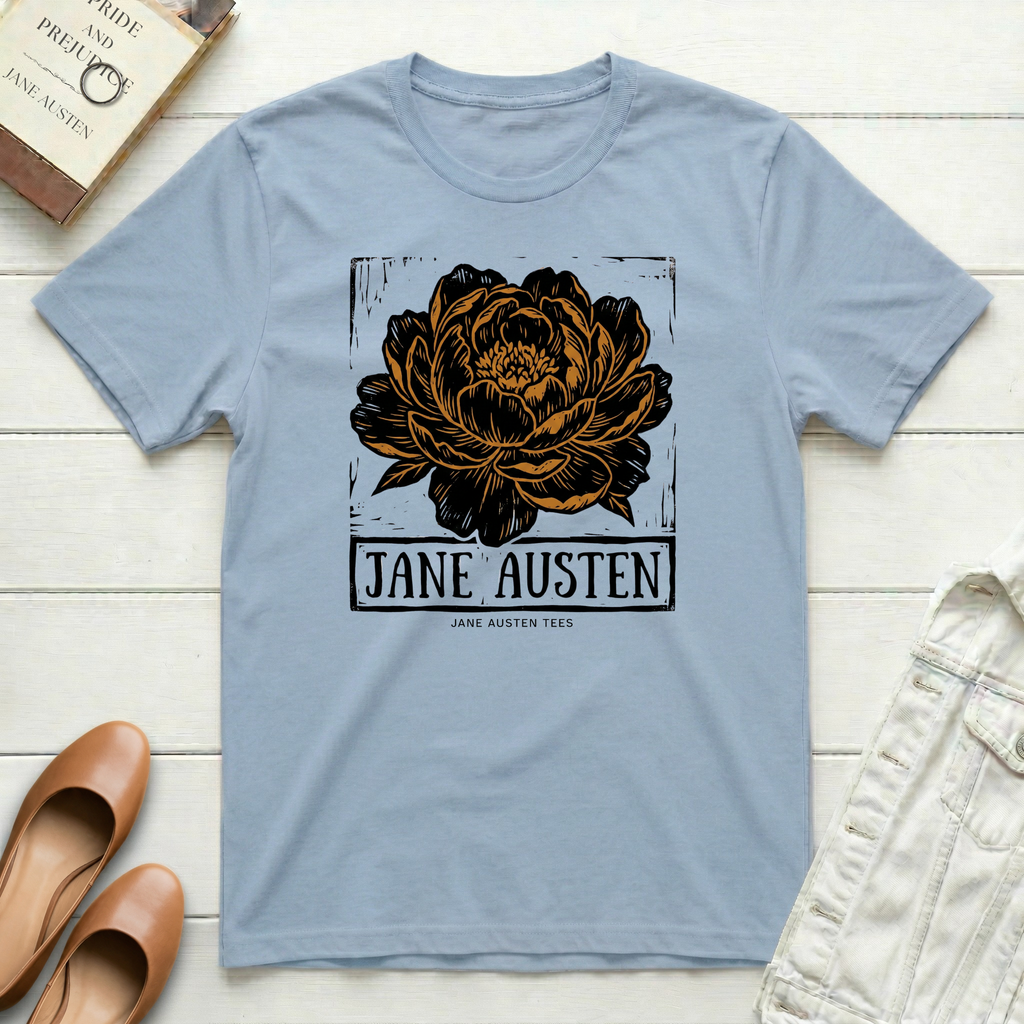 Jane Austen Floral T‑Shirt