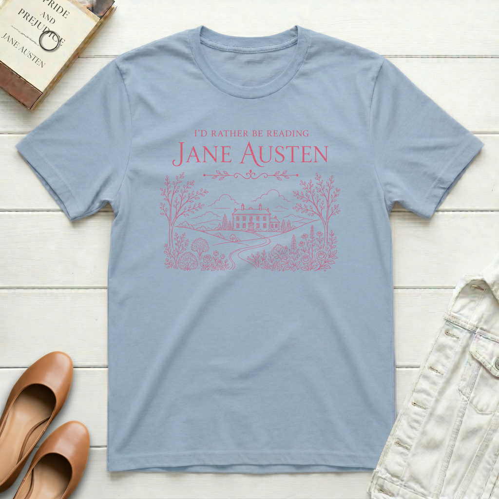 Reading Jane Austen on Path T-Shirt