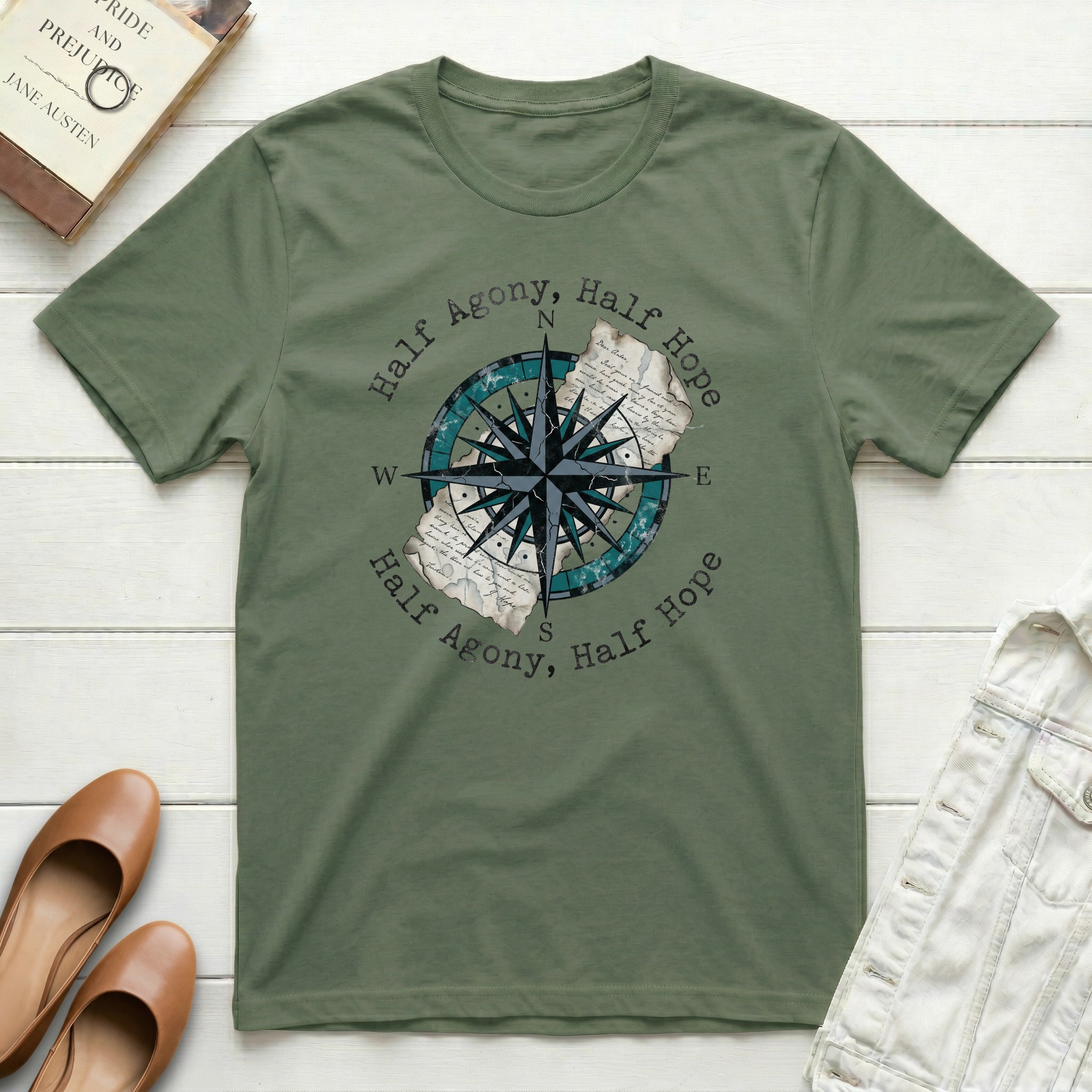Half Agony, Half Hope Compass Nautical T-Shirt