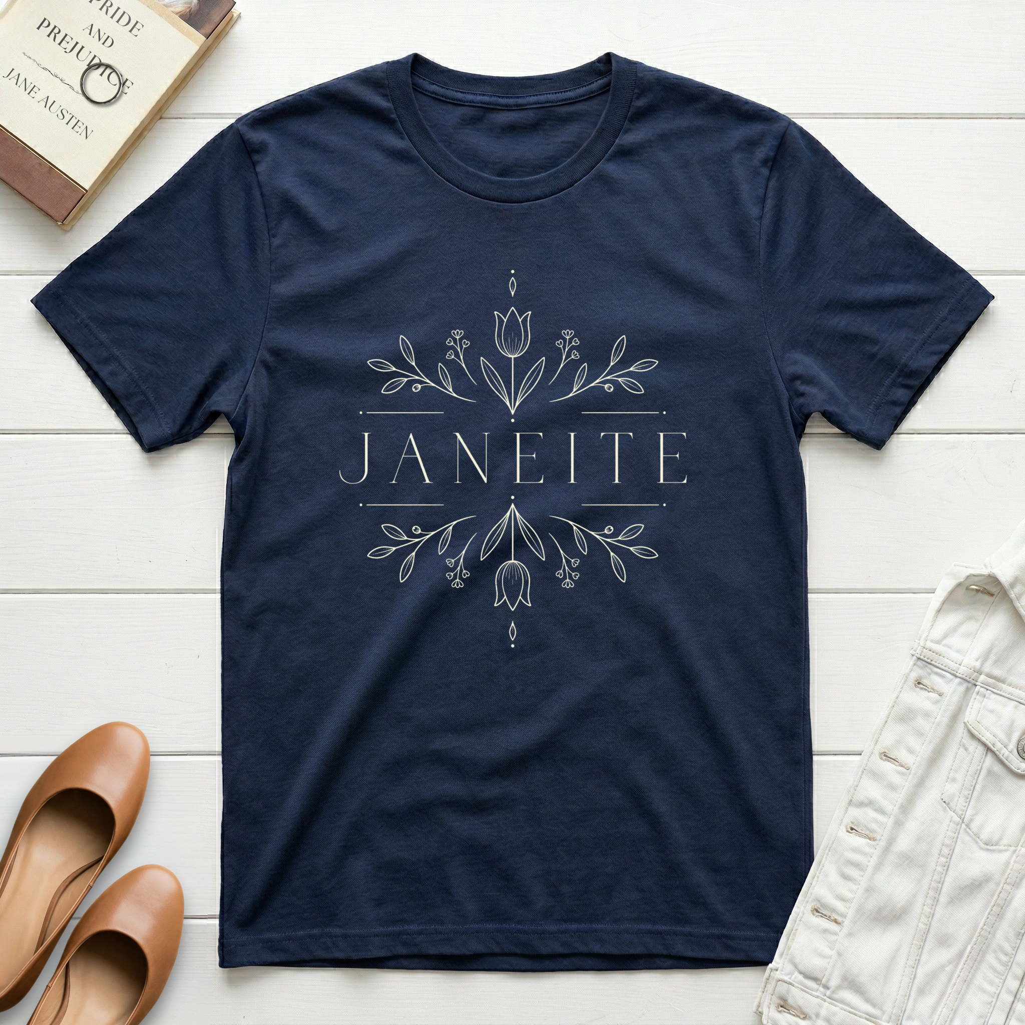 Janeite with Tulips T-Shirt