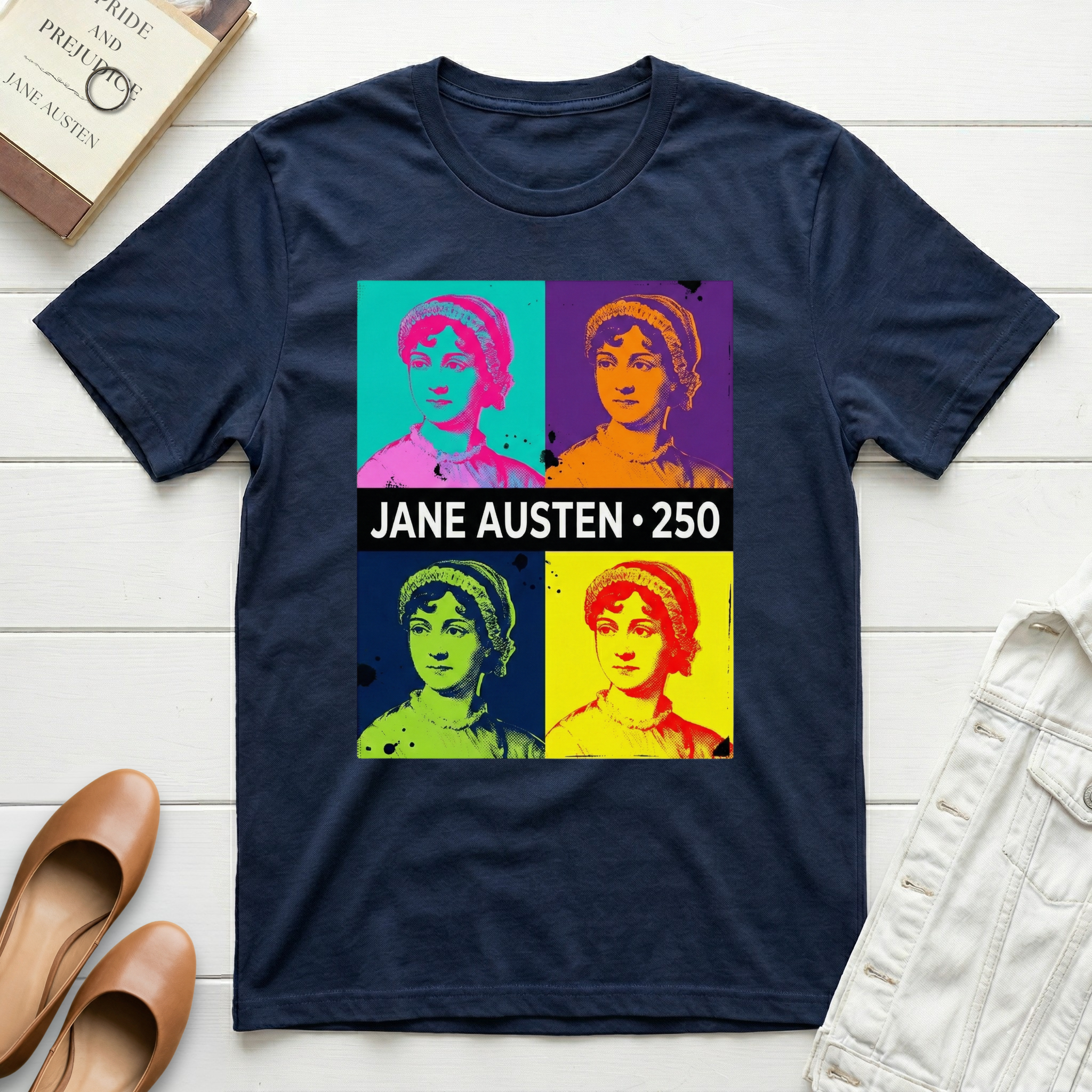 Jane Austen 250 Pop Art T-Shirt