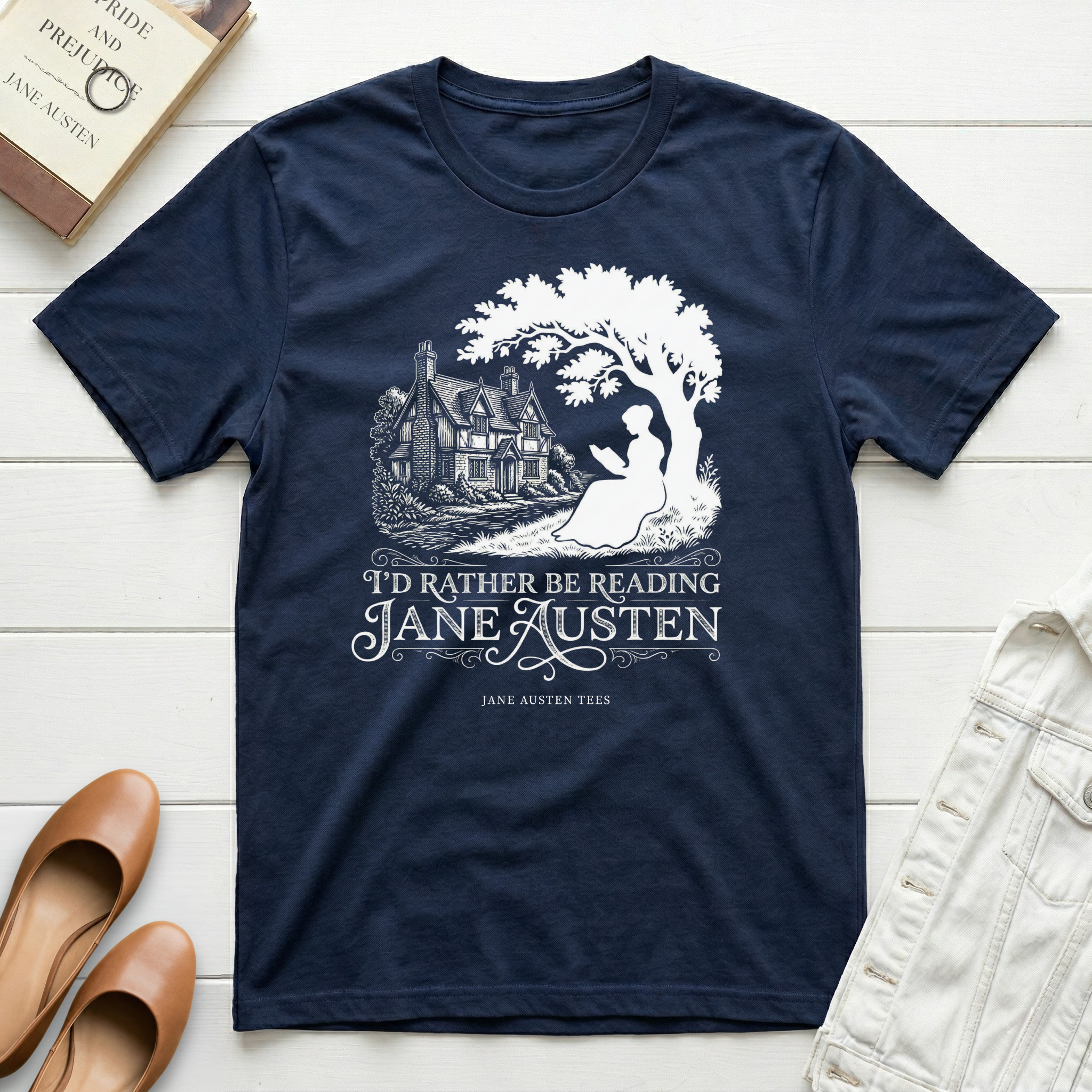 I'd Rather Be Reading Jane Austen (Light) T-Shirt