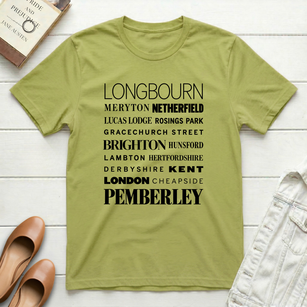 Pride & Prejudice Places T-Shirt