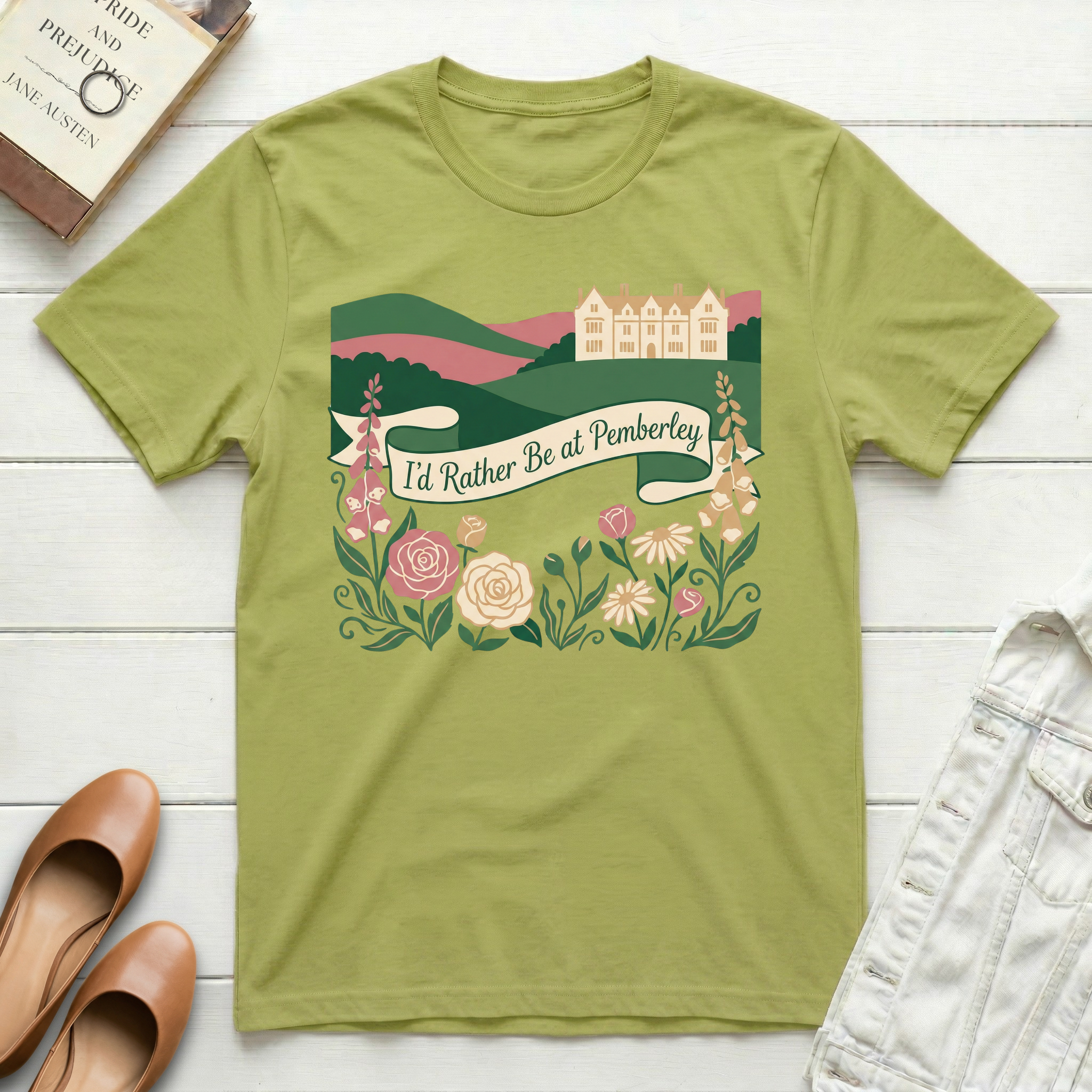 I'd Rather Be at Pemberley Garden T-Shirt