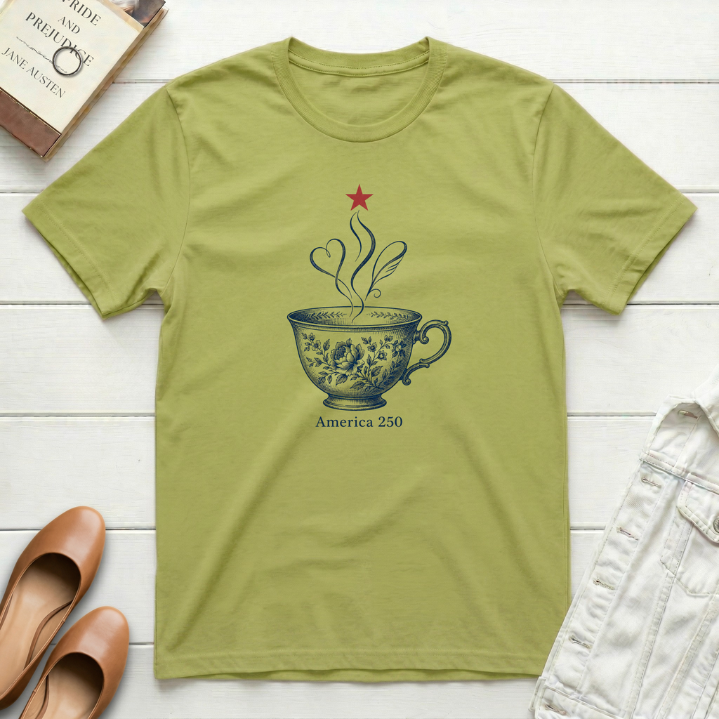 America 250 Patriotic Teacup T-Shirt