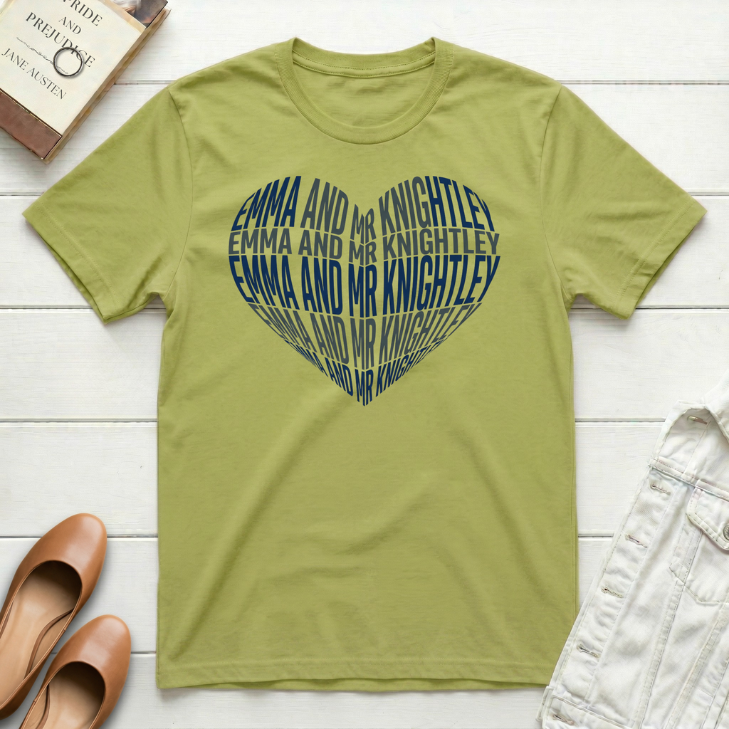 Emma and Mr. Knightley Heart T-Shirt