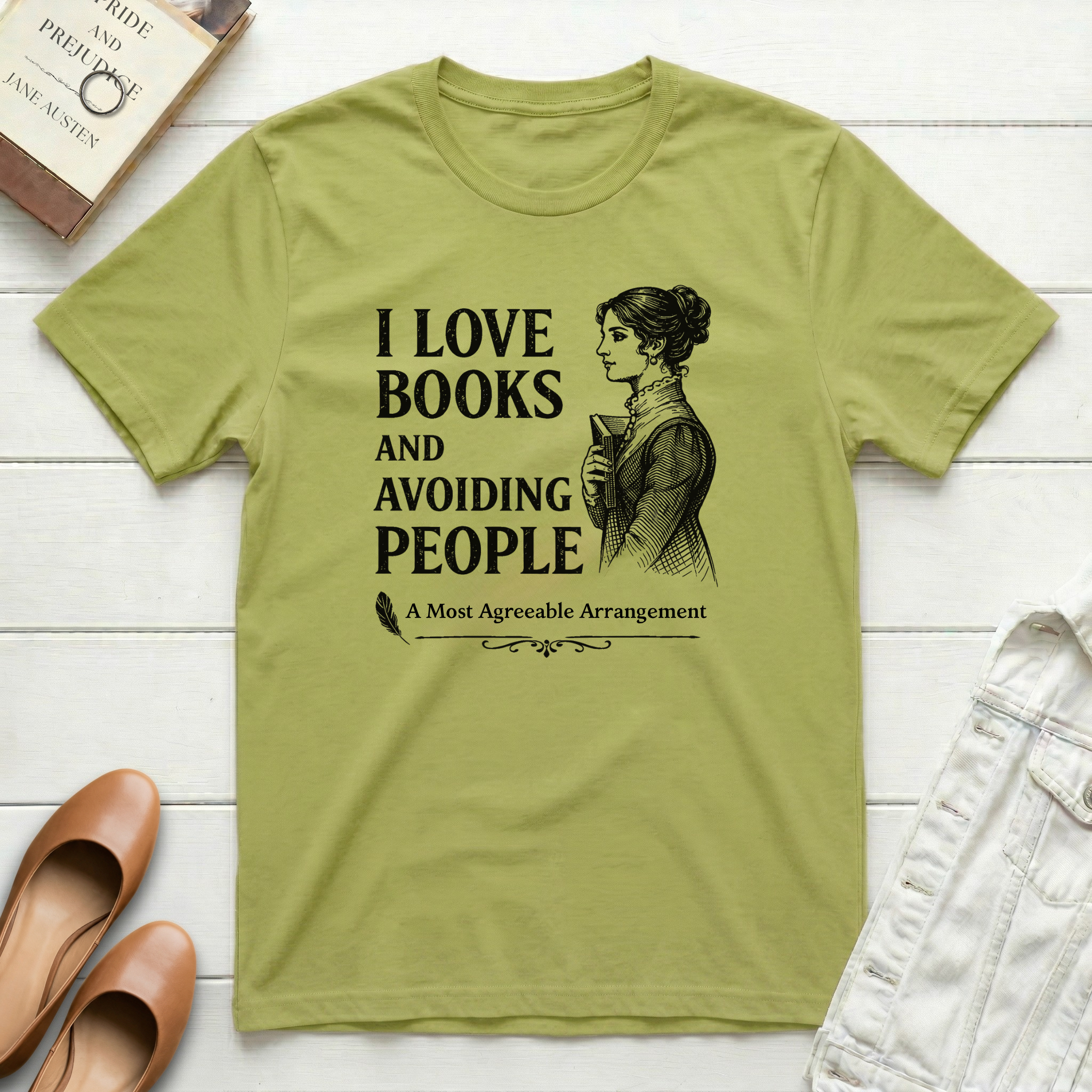 I Love Books and Avoiding People T-Shirt