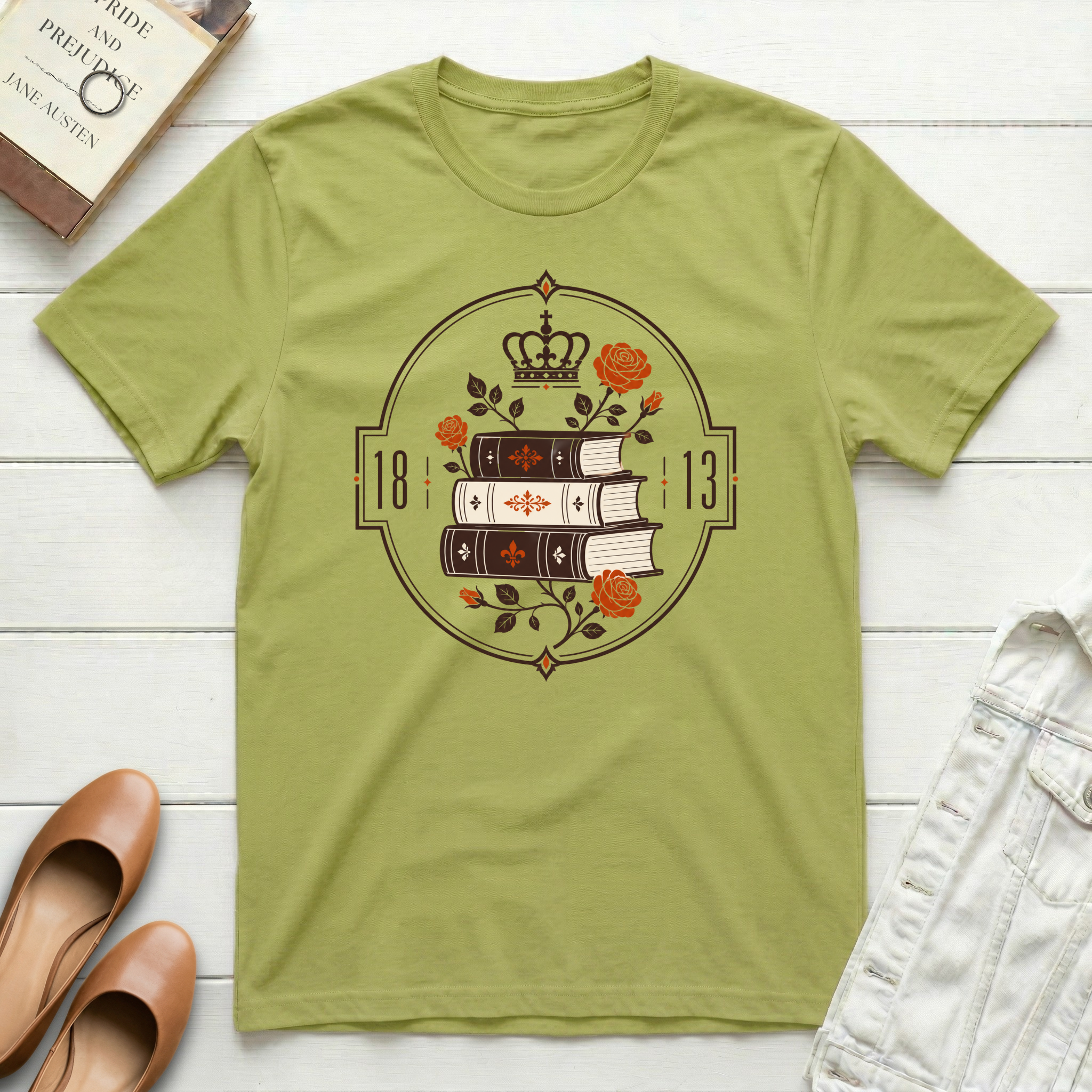 Literary Book Stack T-Shirt