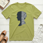 Jane Austen Silhouette with Books T-Shirt