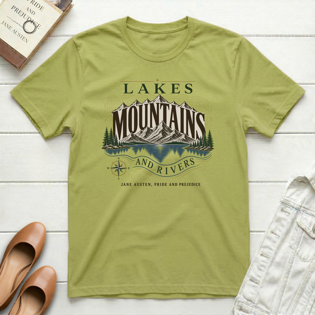 Lakes, Mountains, Rivers Jane Austen T-Shirt
