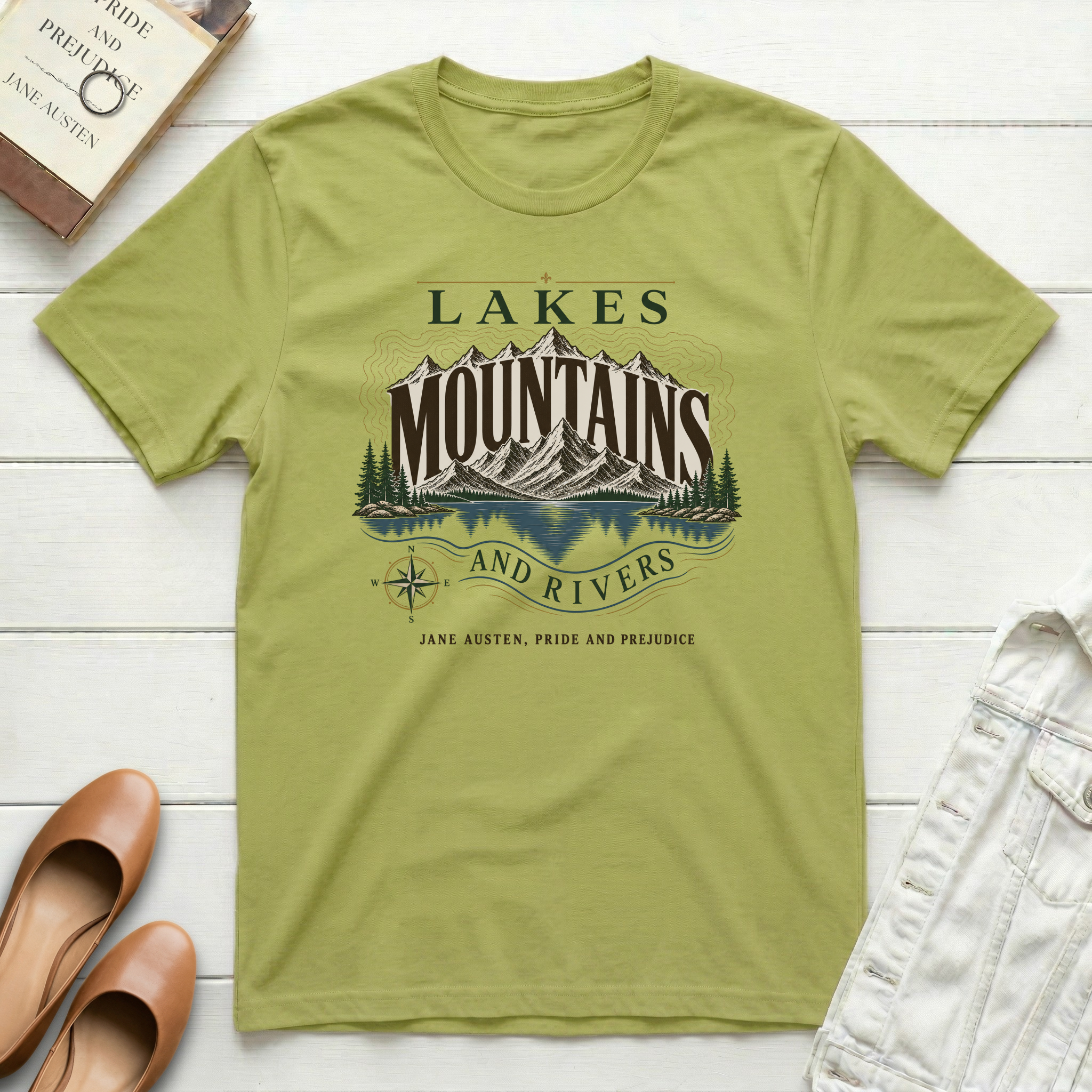 Lakes, Mountains, Rivers Jane Austen T-Shirt