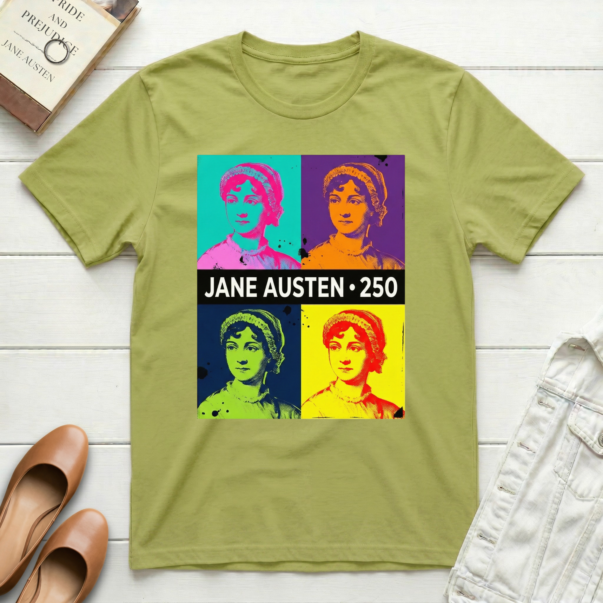 Jane Austen 250 Pop Art T-Shirt