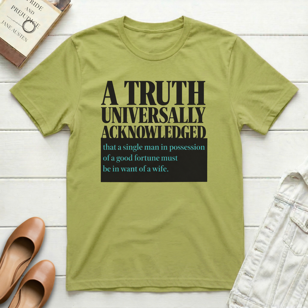 Truth Universally Acknowledged Book Cover T-Shirt