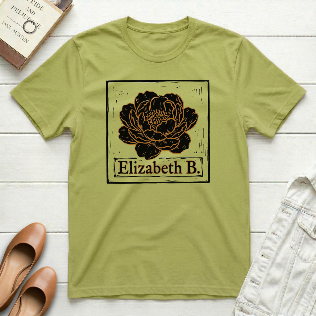 Elizabeth B. Flower Nameplate T-Shirt