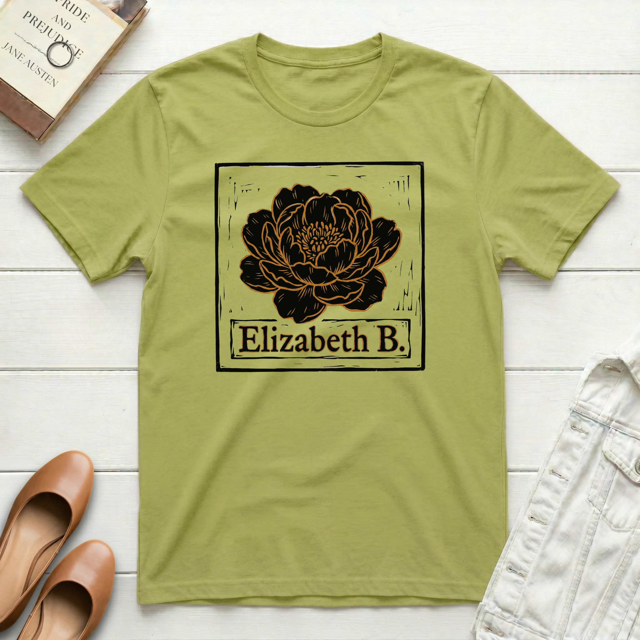 Elizabeth B. Flower Nameplate T-Shirt
