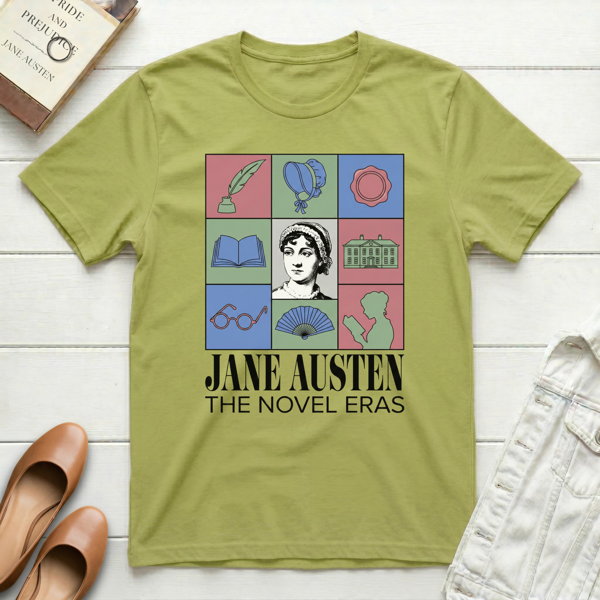 Jane Austen Novel Eras T-Shirt