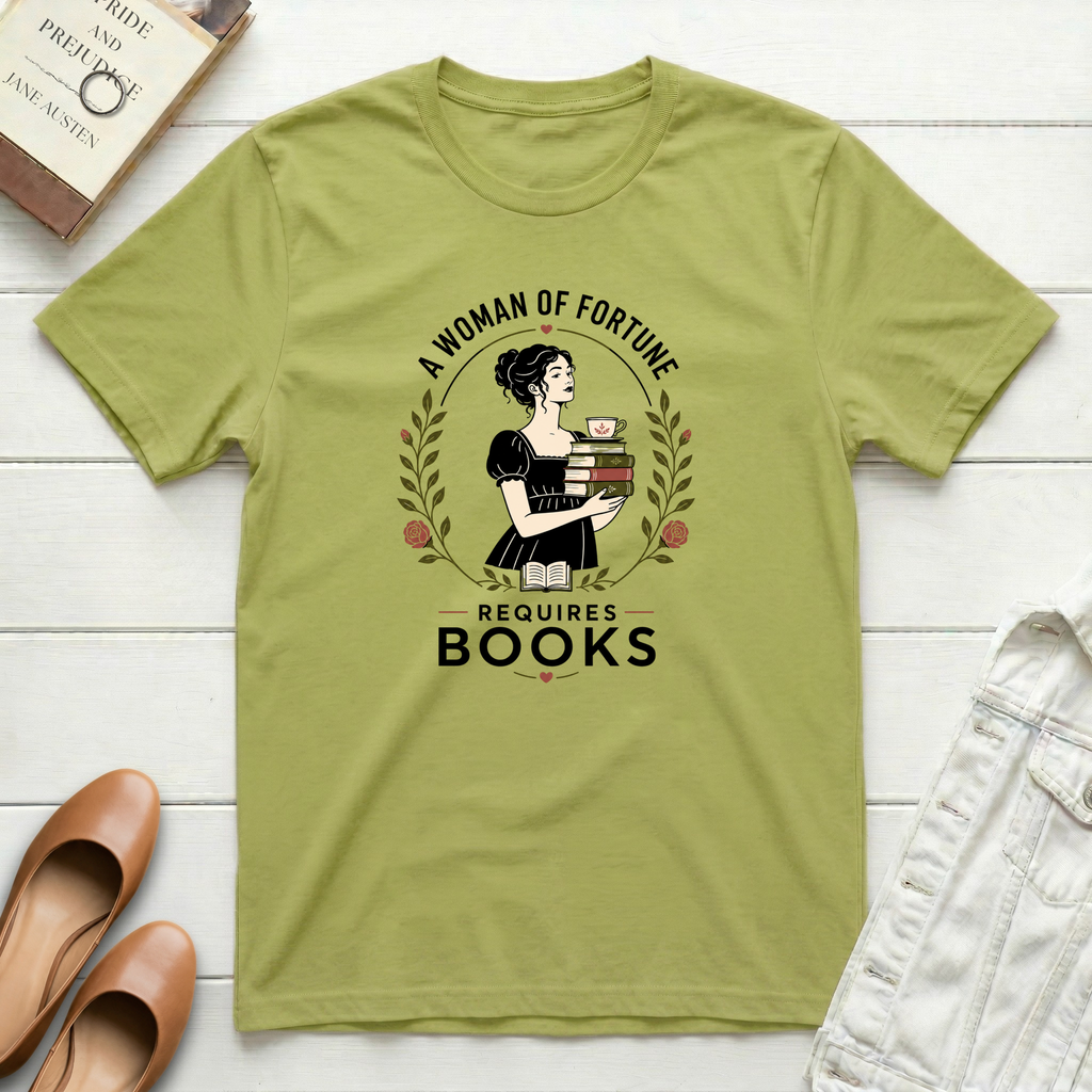Woman Requires Books T-Shirt