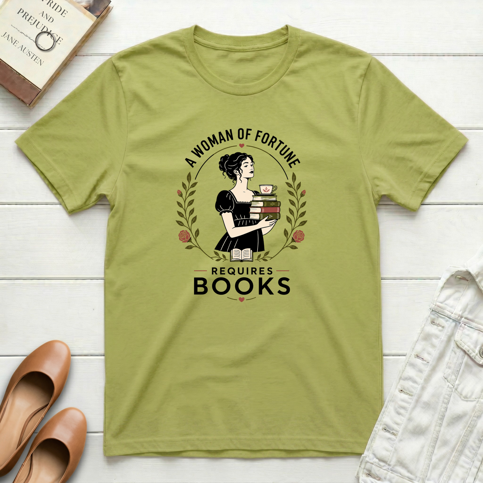 Woman Requires Books T-Shirt