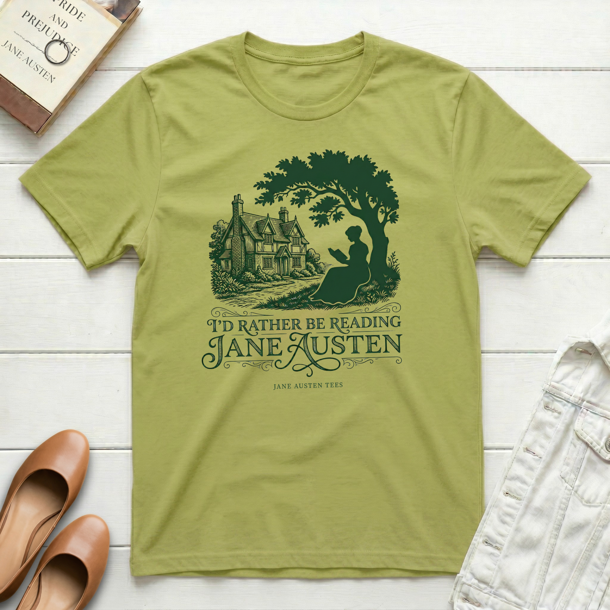 I'd Rather Be Reading Jane Austen T-Shirt