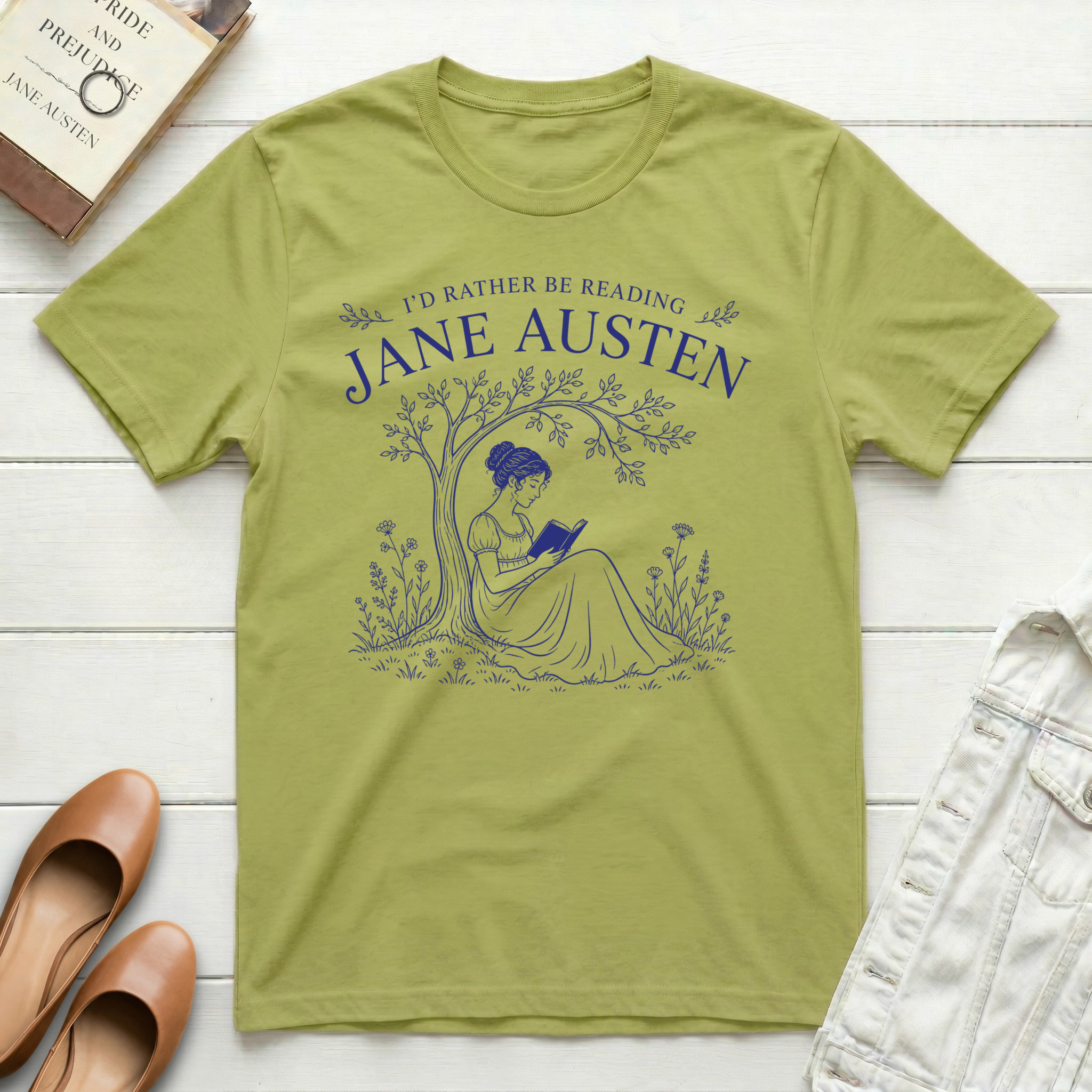 Reading Jane Under Trees T-Shirt