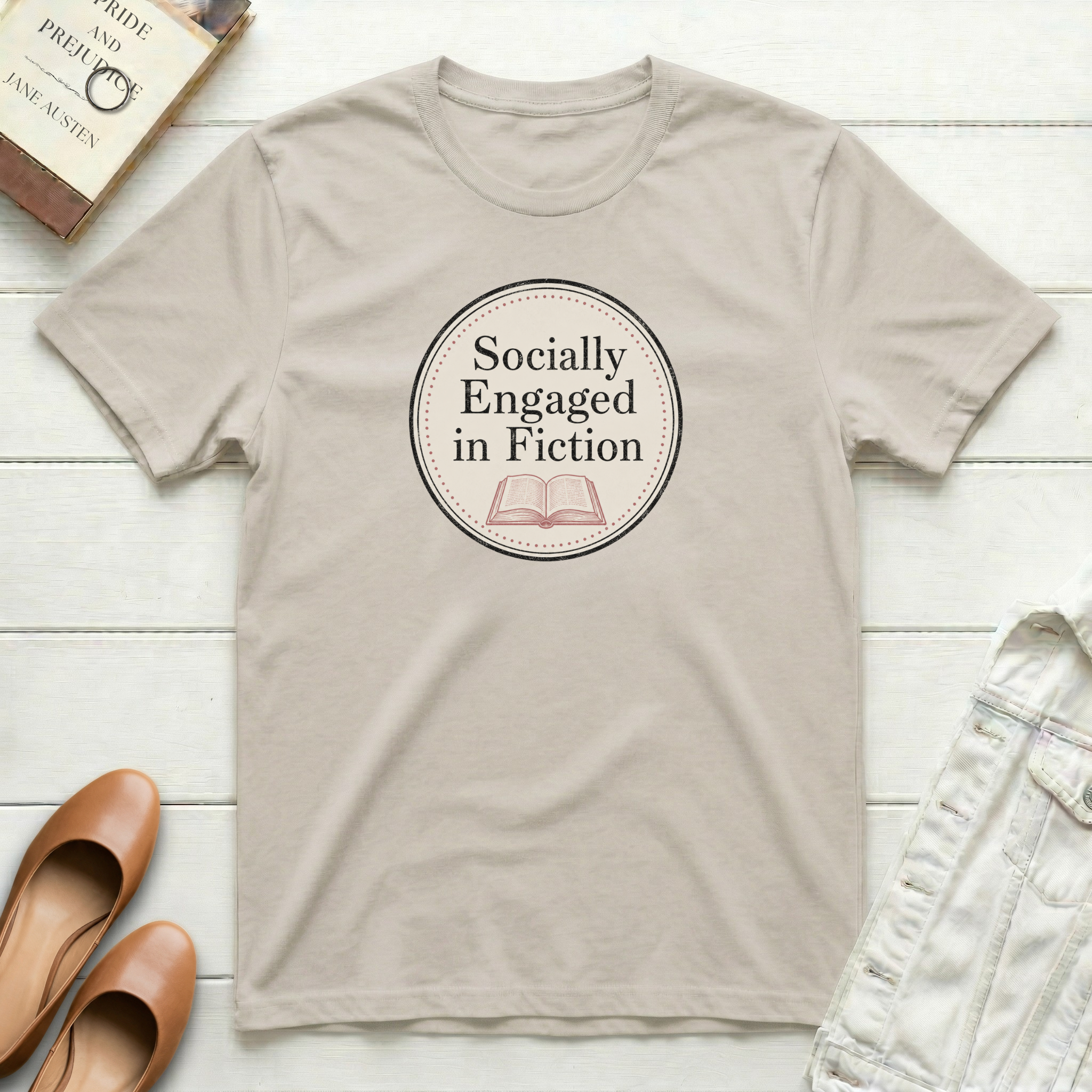 Socially Engaged in Fiction T-Shirt