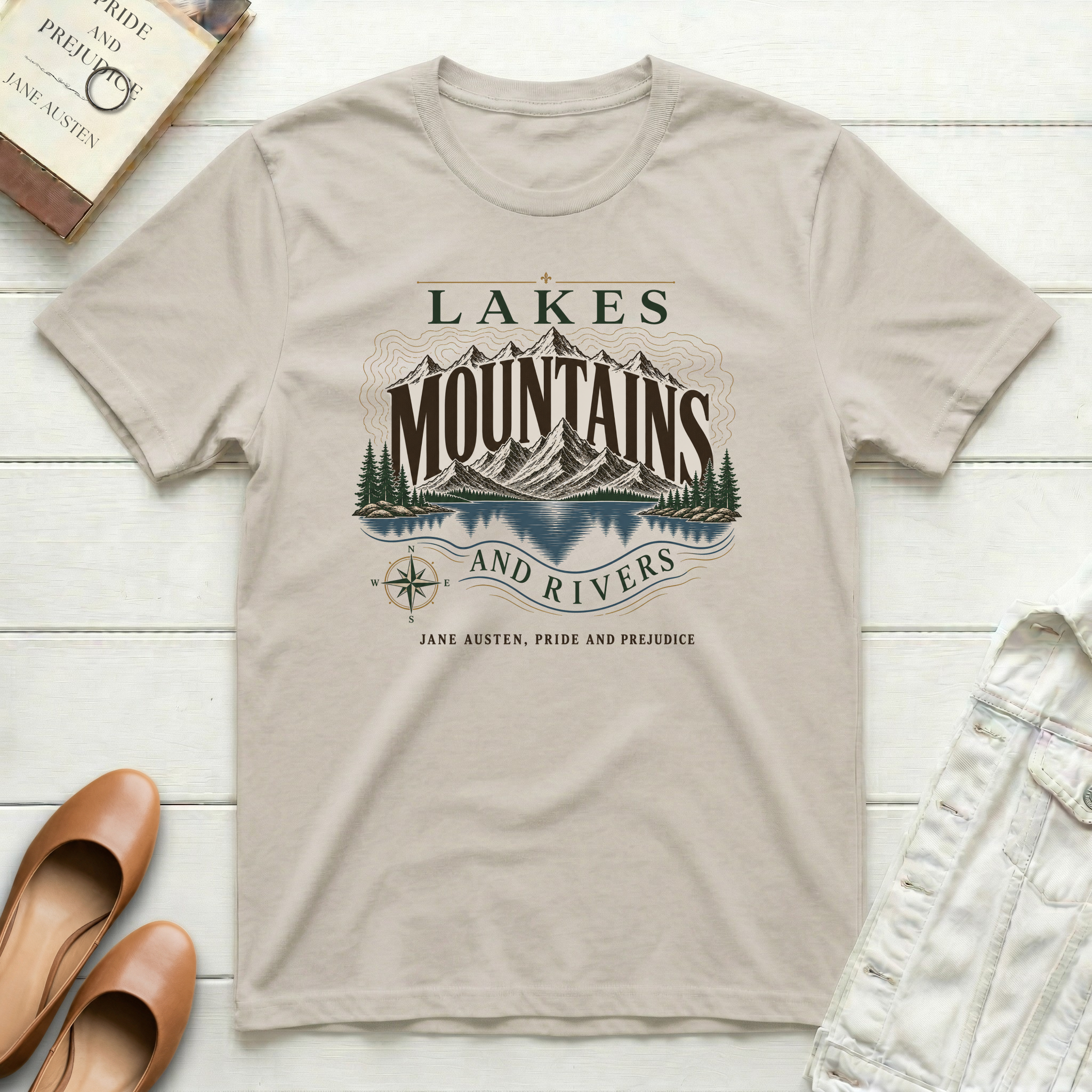 Lakes, Mountains, Rivers Jane Austen T-Shirt