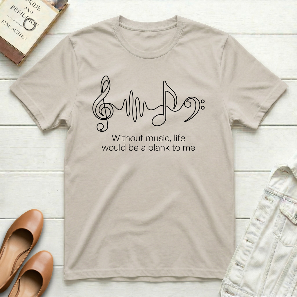 Without Music Treble Clef T-Shirt