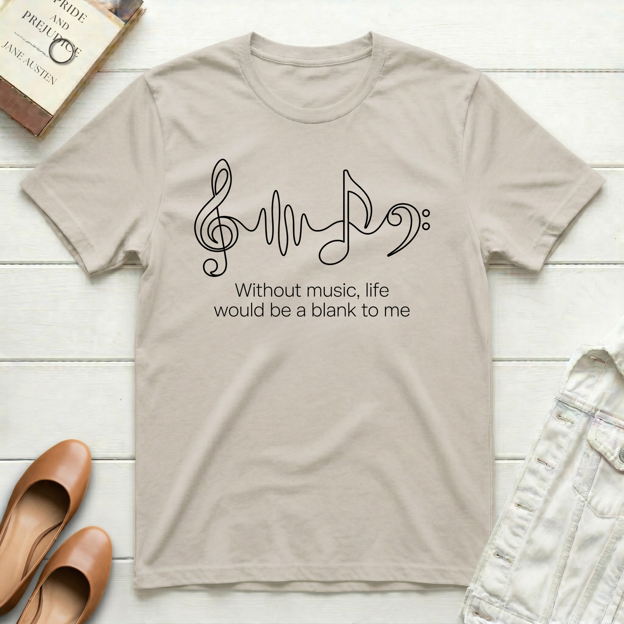 Without Music Treble Clef T-Shirt