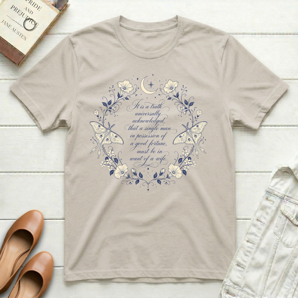 It Is a Truth Universally - Luna Moth T-Shirt