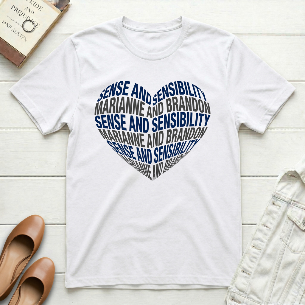 Sense and Sensibility Heart T-Shirt