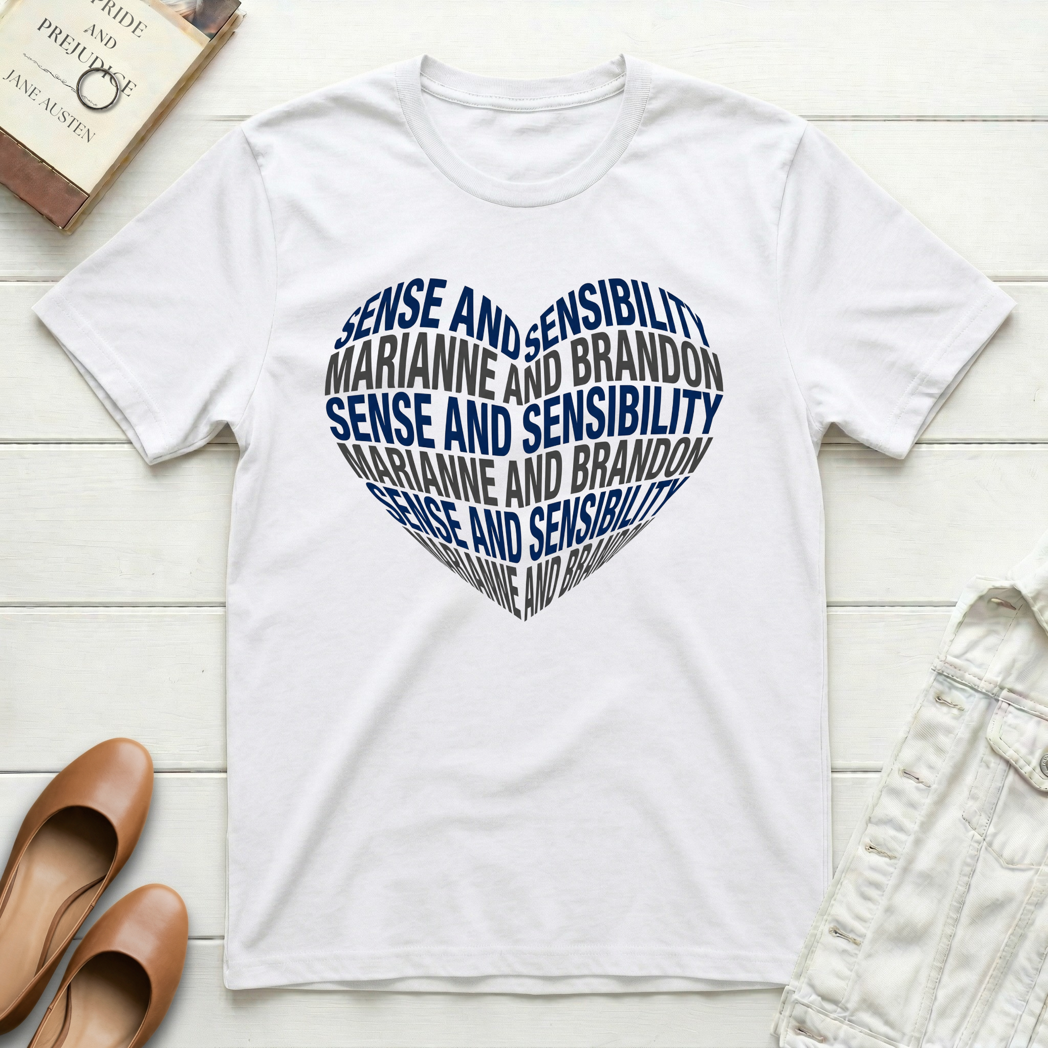 Sense and Sensibility Heart T-Shirt