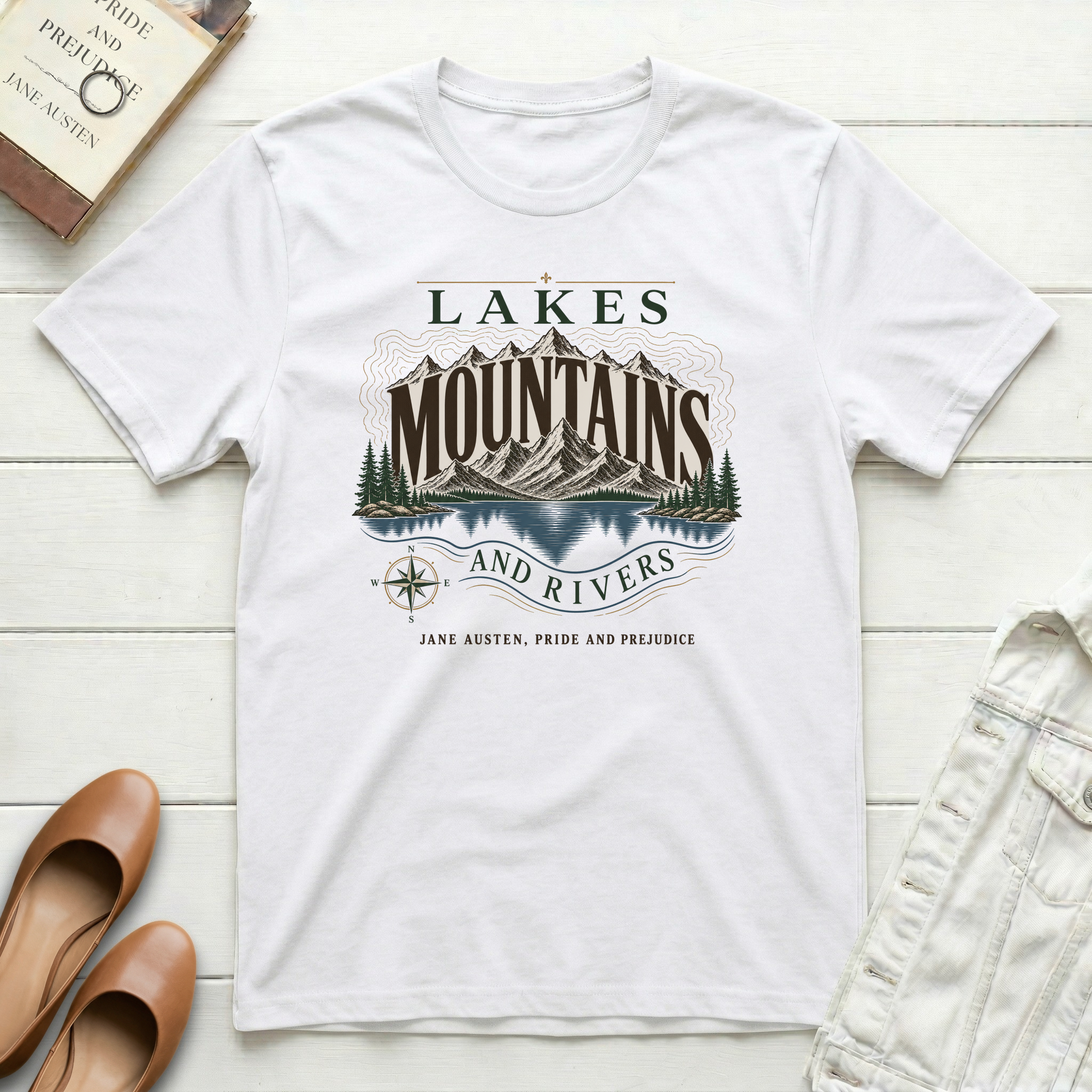 Lakes, Mountains, Rivers Jane Austen T-Shirt