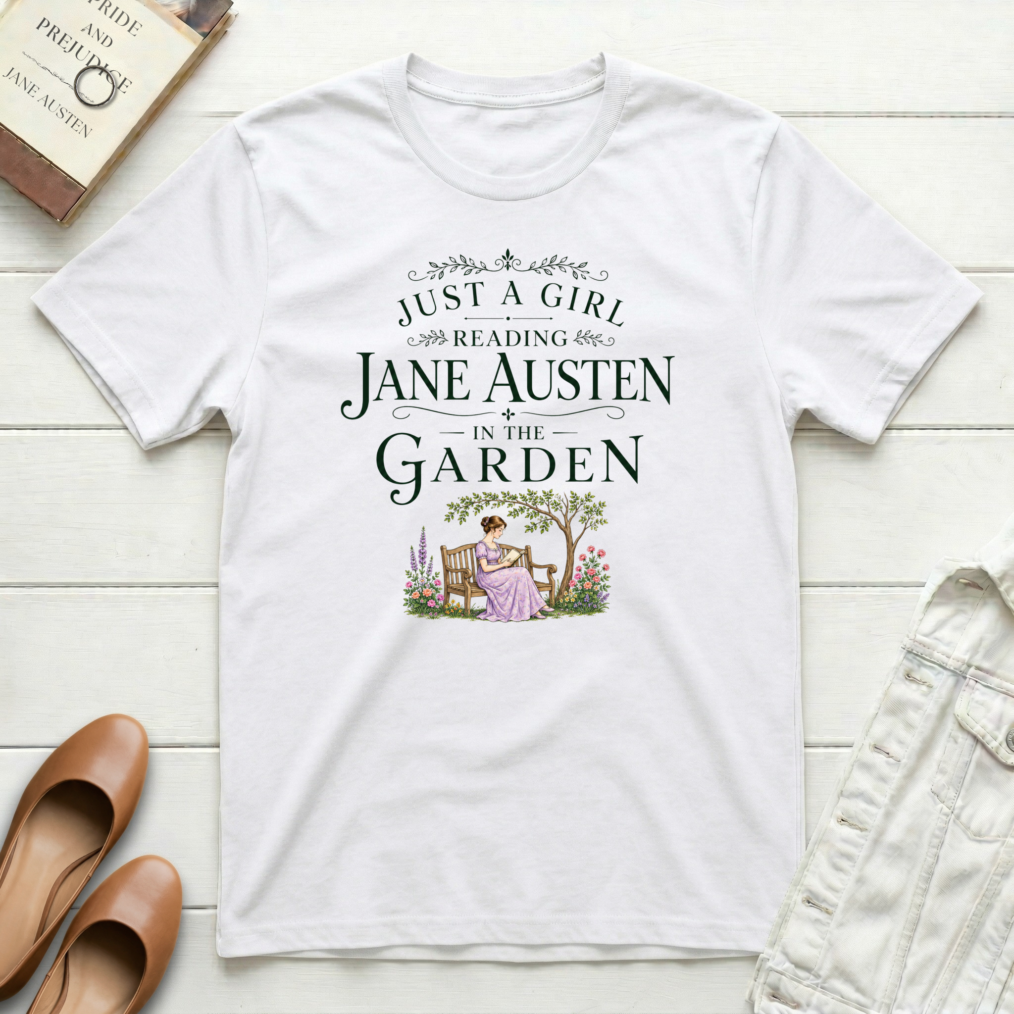 Just a Girl Reading Jane T-Shirt