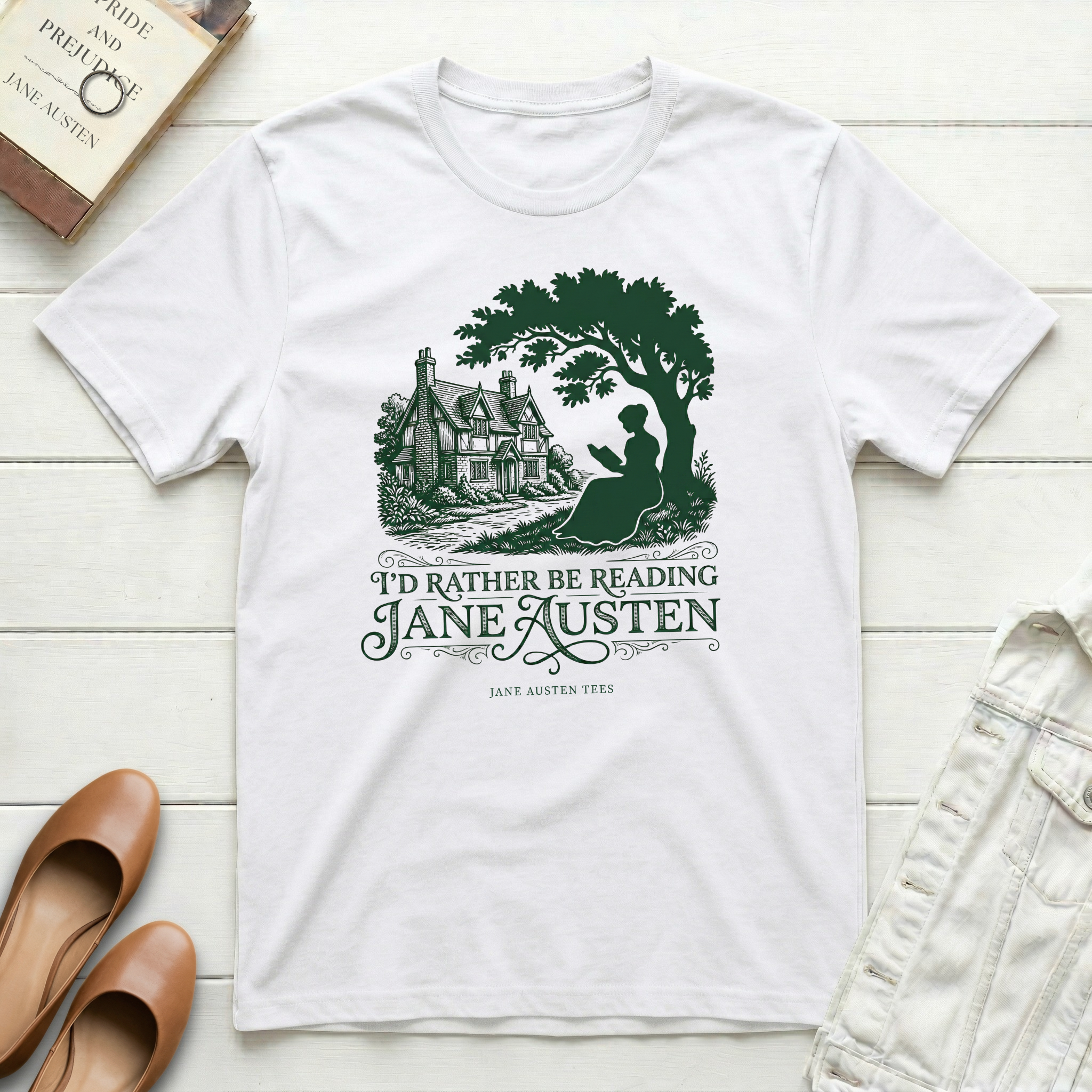 I'd Rather Be Reading Jane Austen T-Shirt